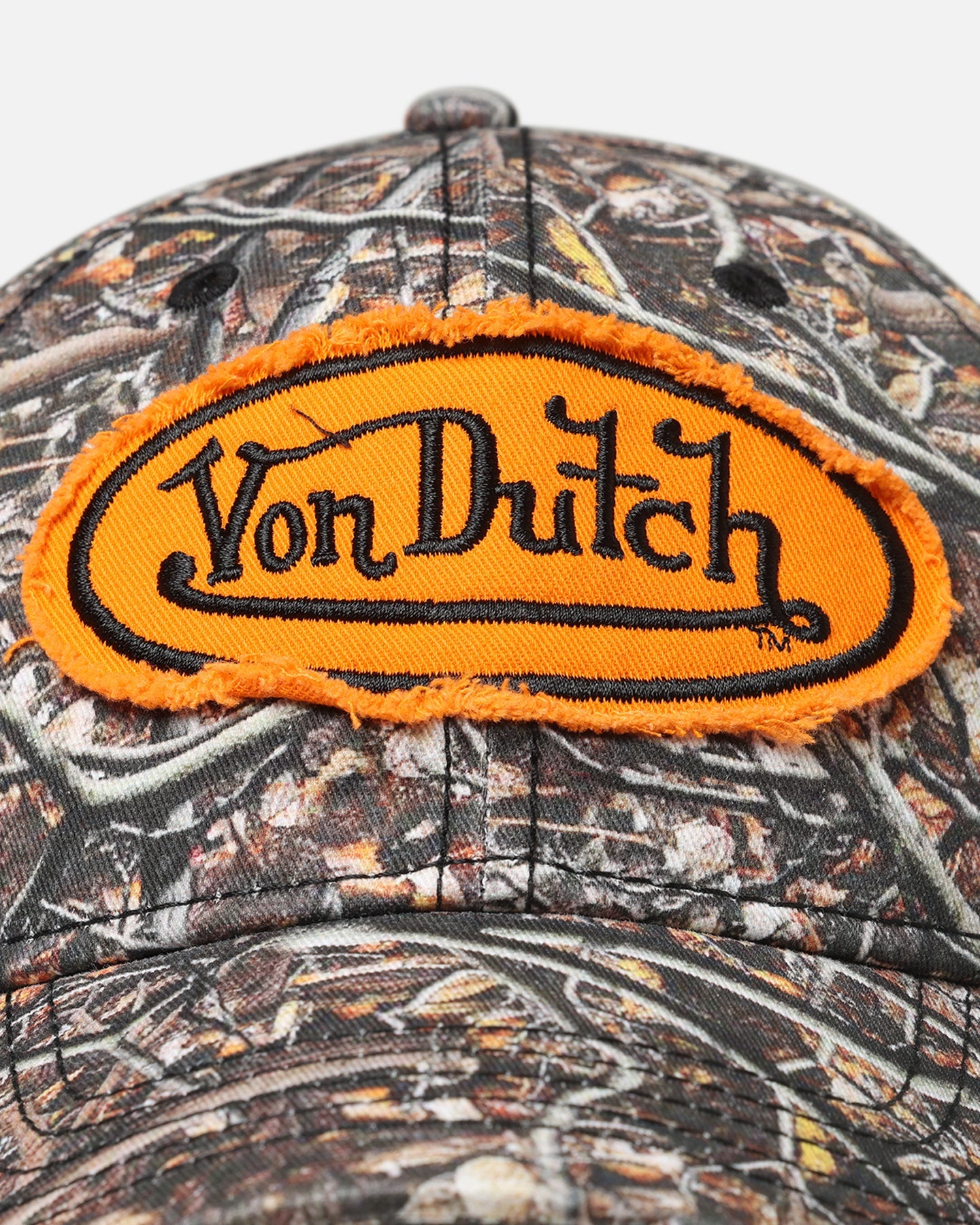 Von Dutch Woodcamo Dad Strapback Cap Camo/Orange
