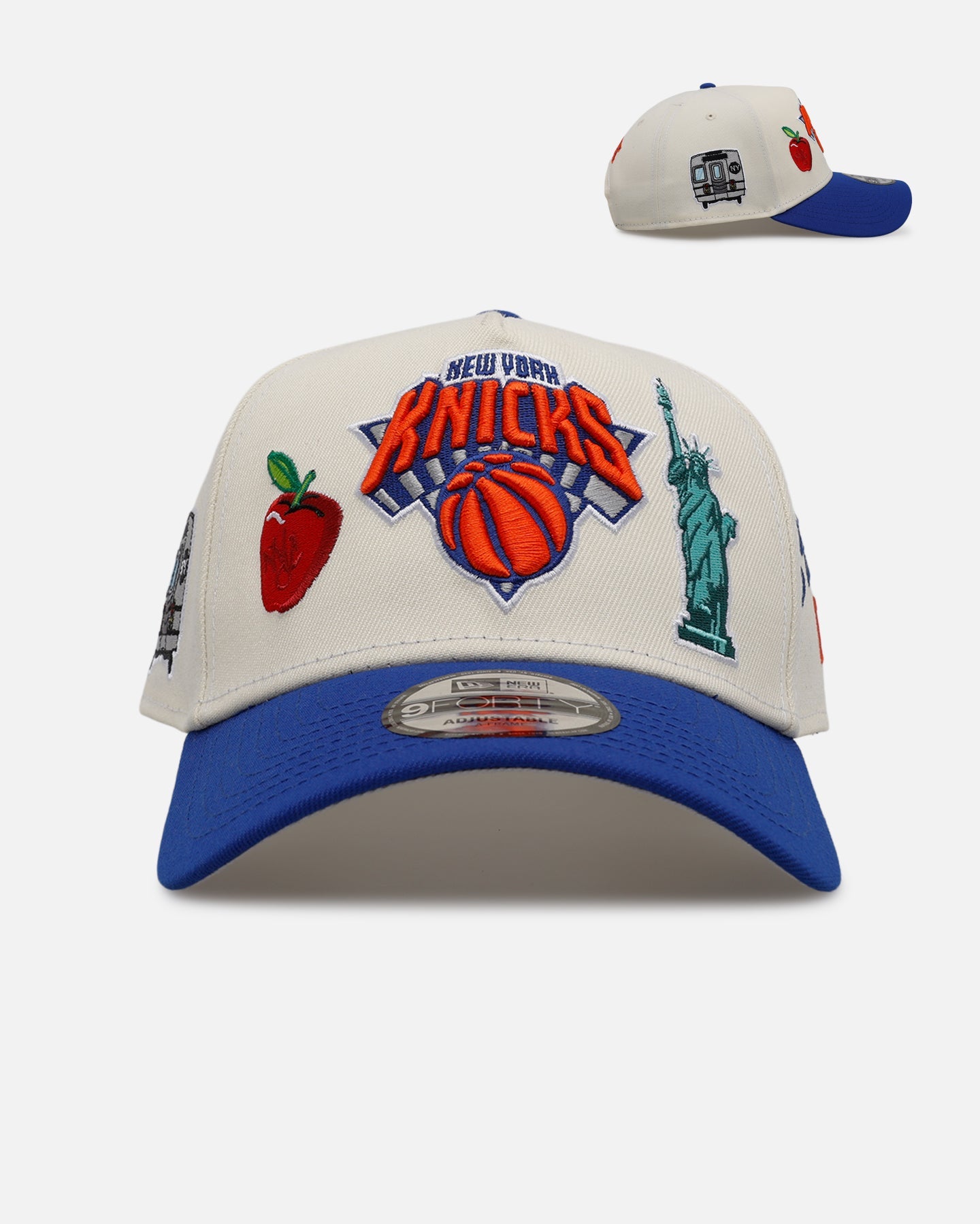 New Era New York Knicks 'Chrome City Icons' 9FORTY A-Frame Snapback Chrome/Official Team Color