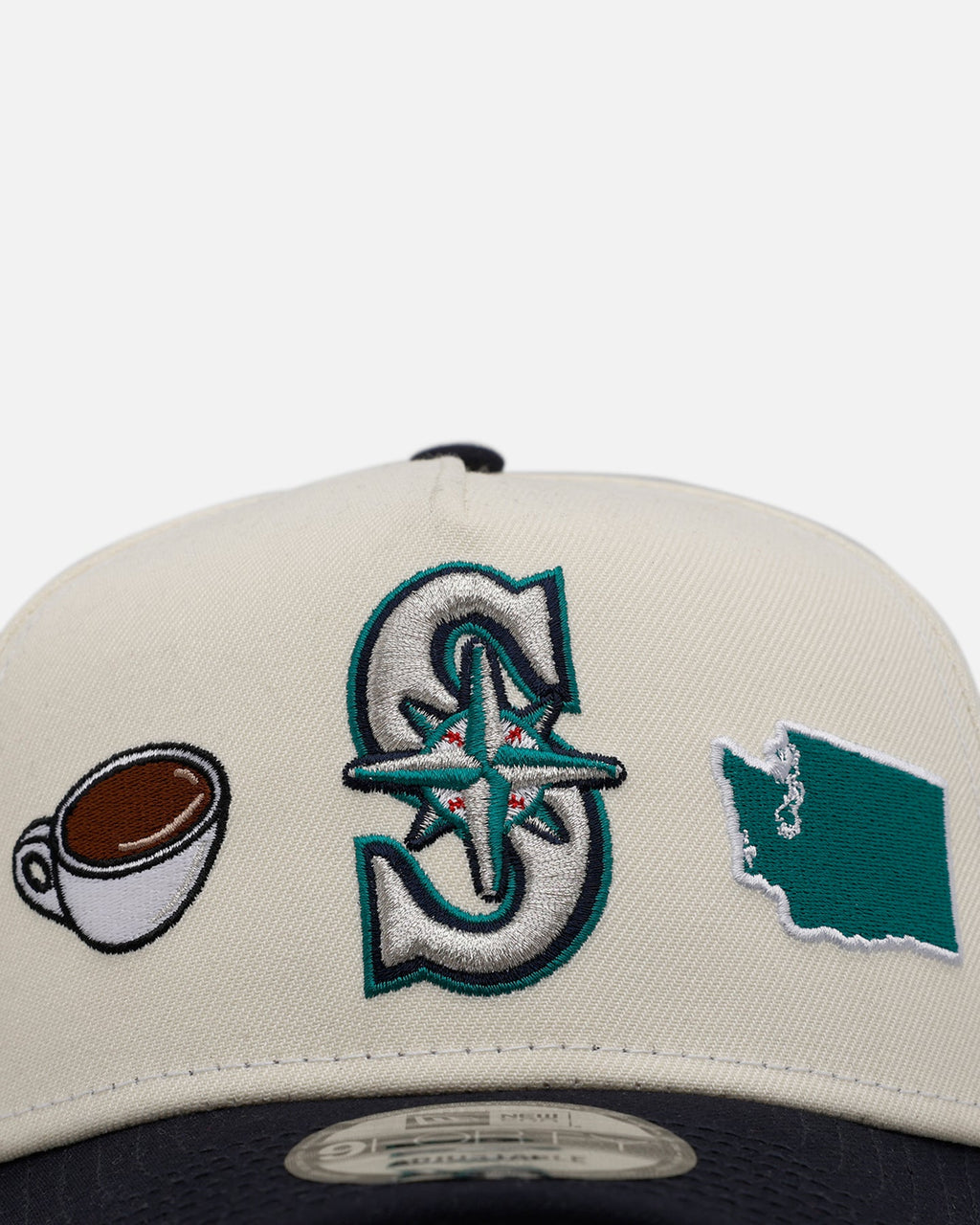 New Era Seattle Mariners 'Chrome City Icons' 9FORTY A-Frame Snapback Chrome/Official Team Color