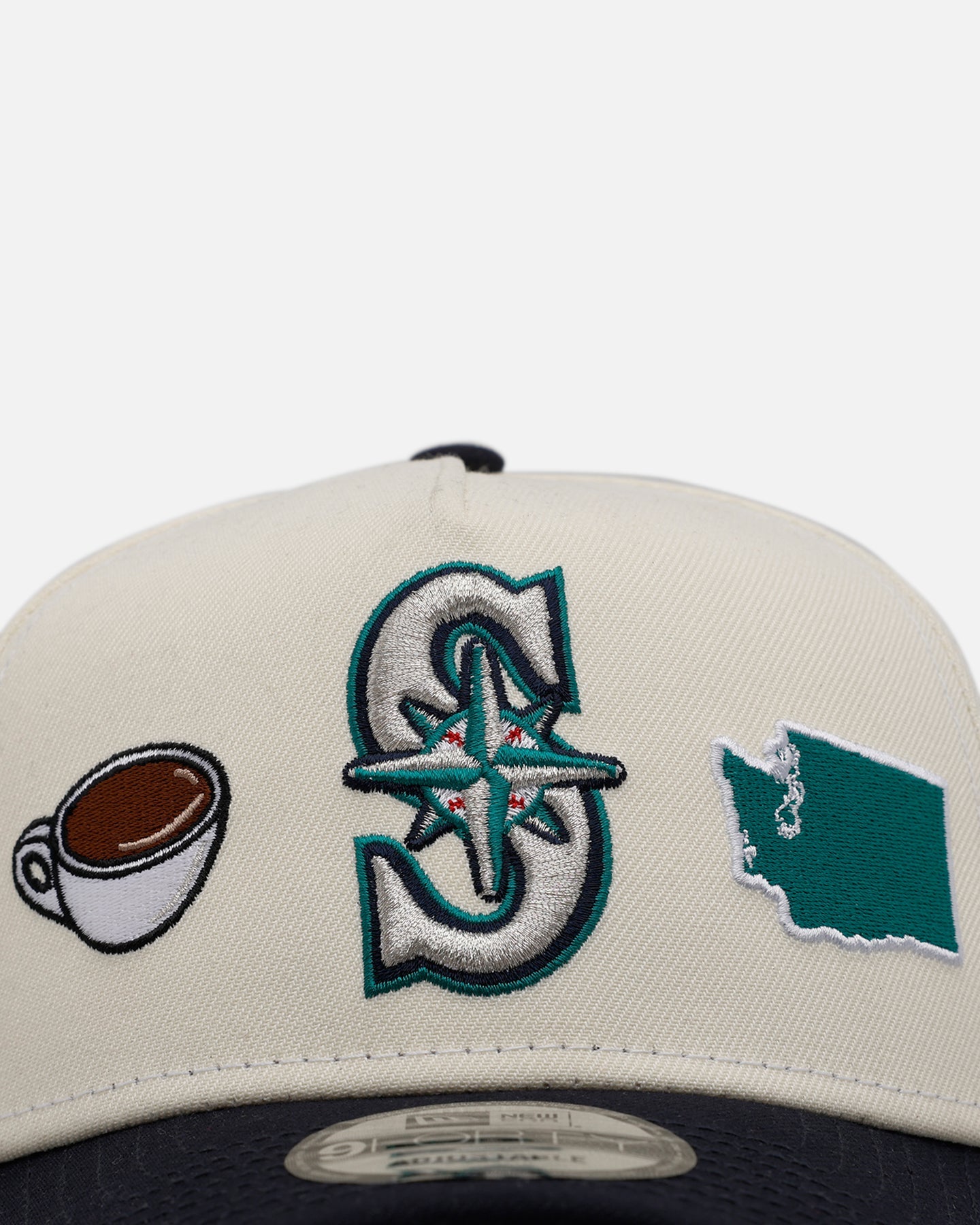 New Era Seattle Mariners 'Chrome City Icons' 9FORTY A-Frame Snapback Chrome/Official Team Color