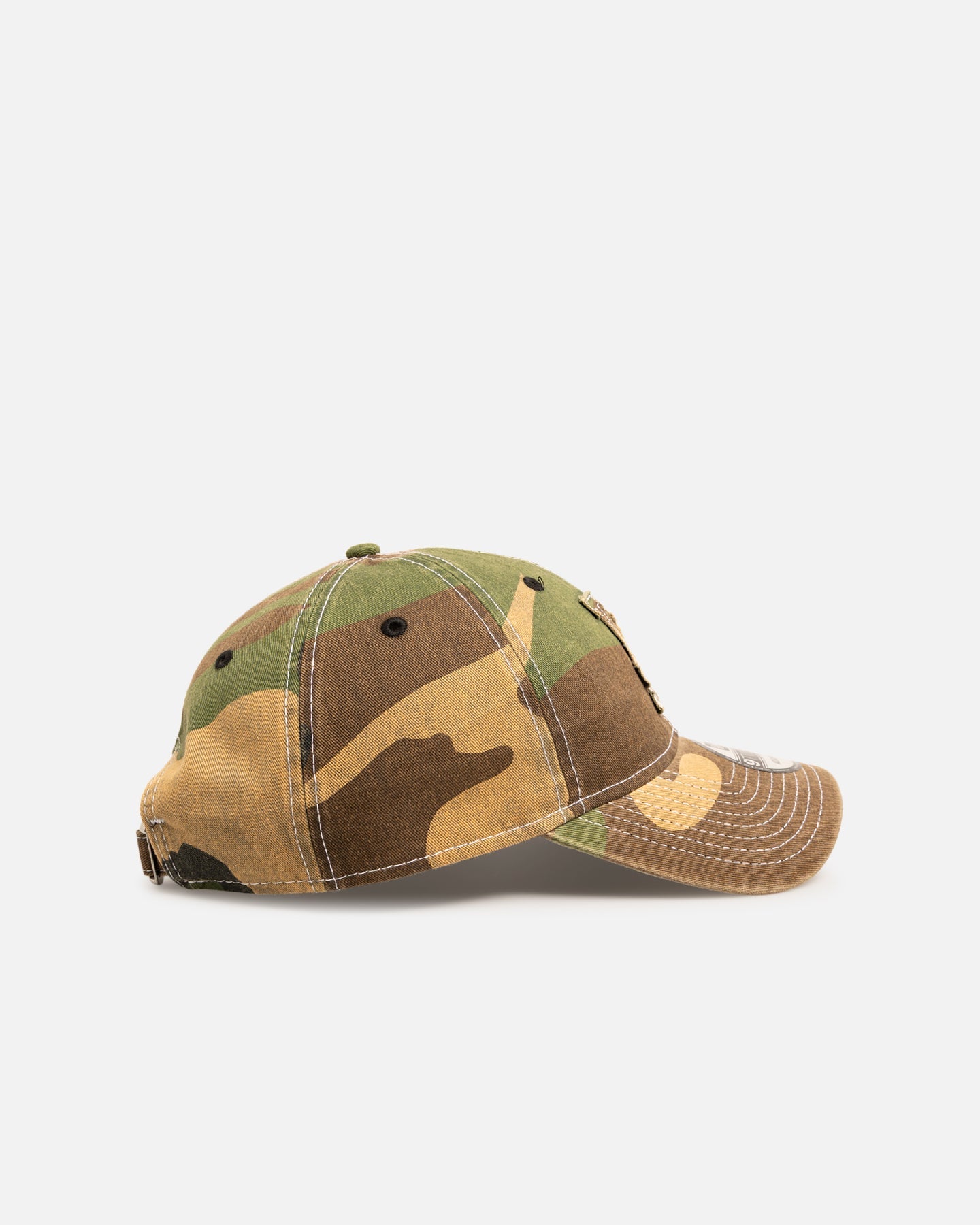 New Era Los Angeles Dodgers 'Frayed Woodland' 9TWENTY Strapback Open Green