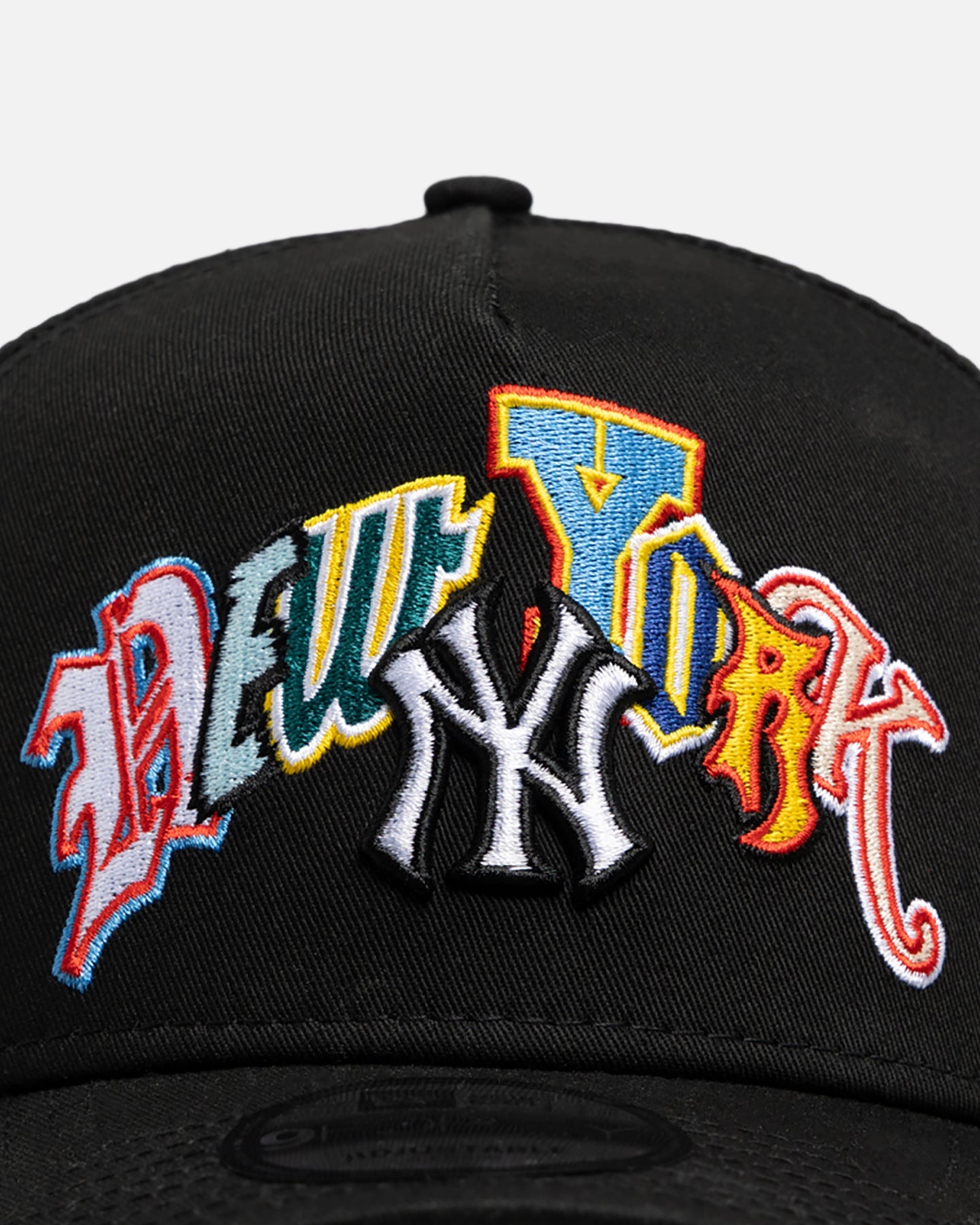 New Era New York Yankees 'Multi Letter' 9FORTY A-Frame Snapback Black