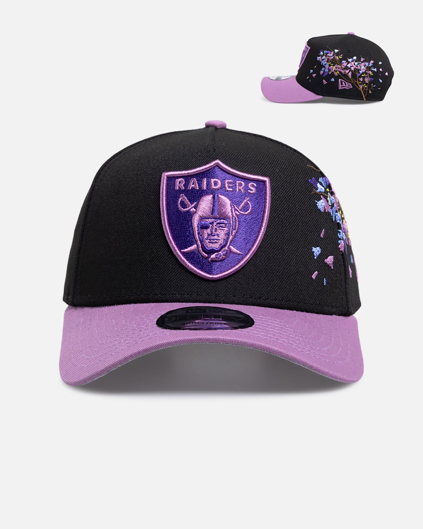 New Era Las Vegas Raiders 'Jacaranda' 9FORTY A-Frame Snapback Pastel Purple