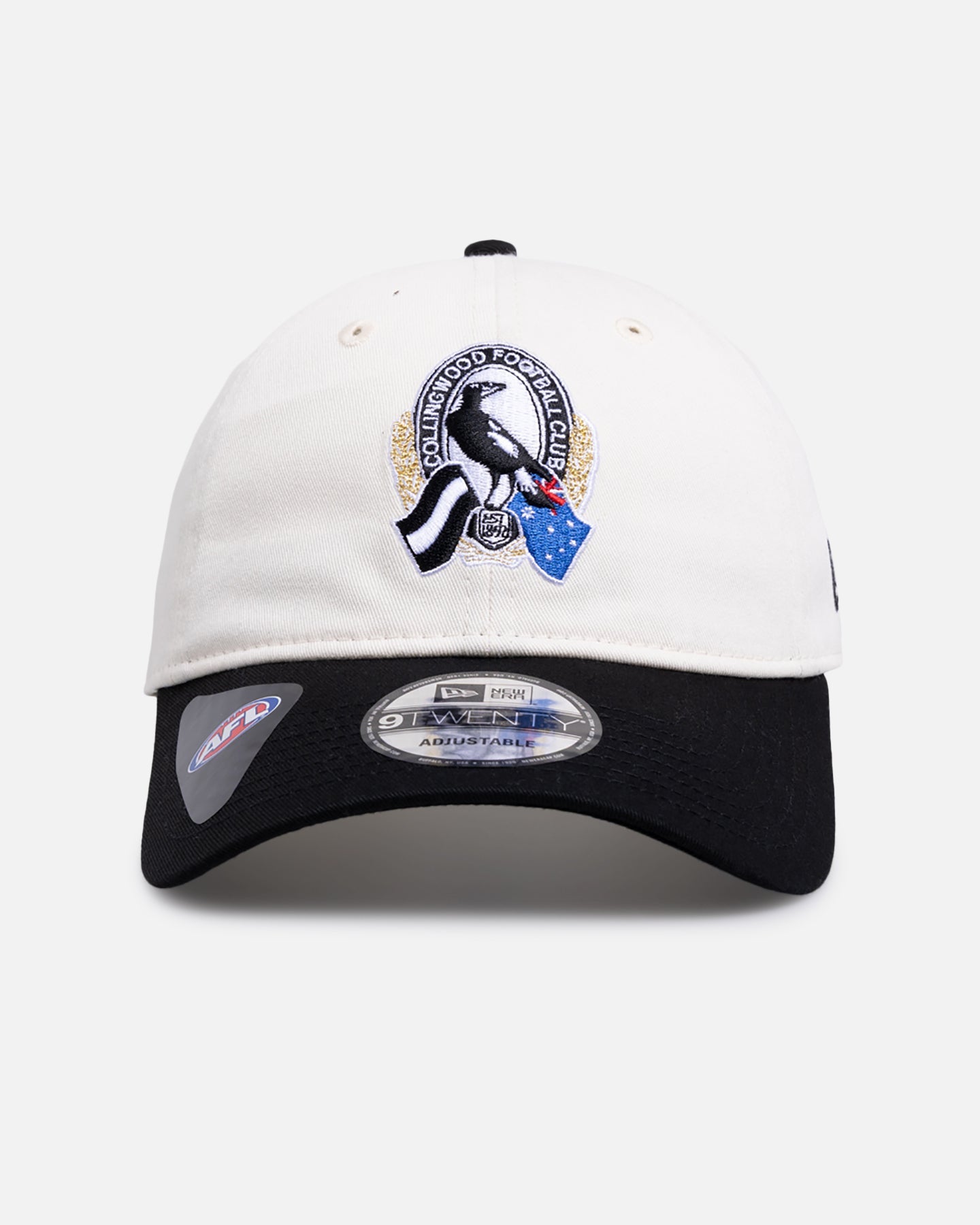 New Era Collingwood Magpies 'AFL 26 2 Tone Heritage' 9TWENTY Strapback White