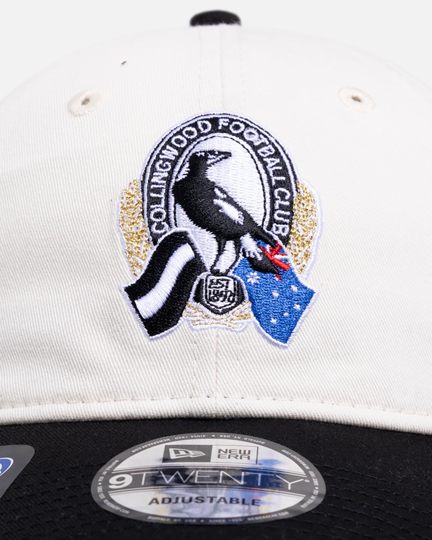 New Era Collingwood Magpies 'AFL 26 2 Tone Heritage' 9TWENTY Strapback White