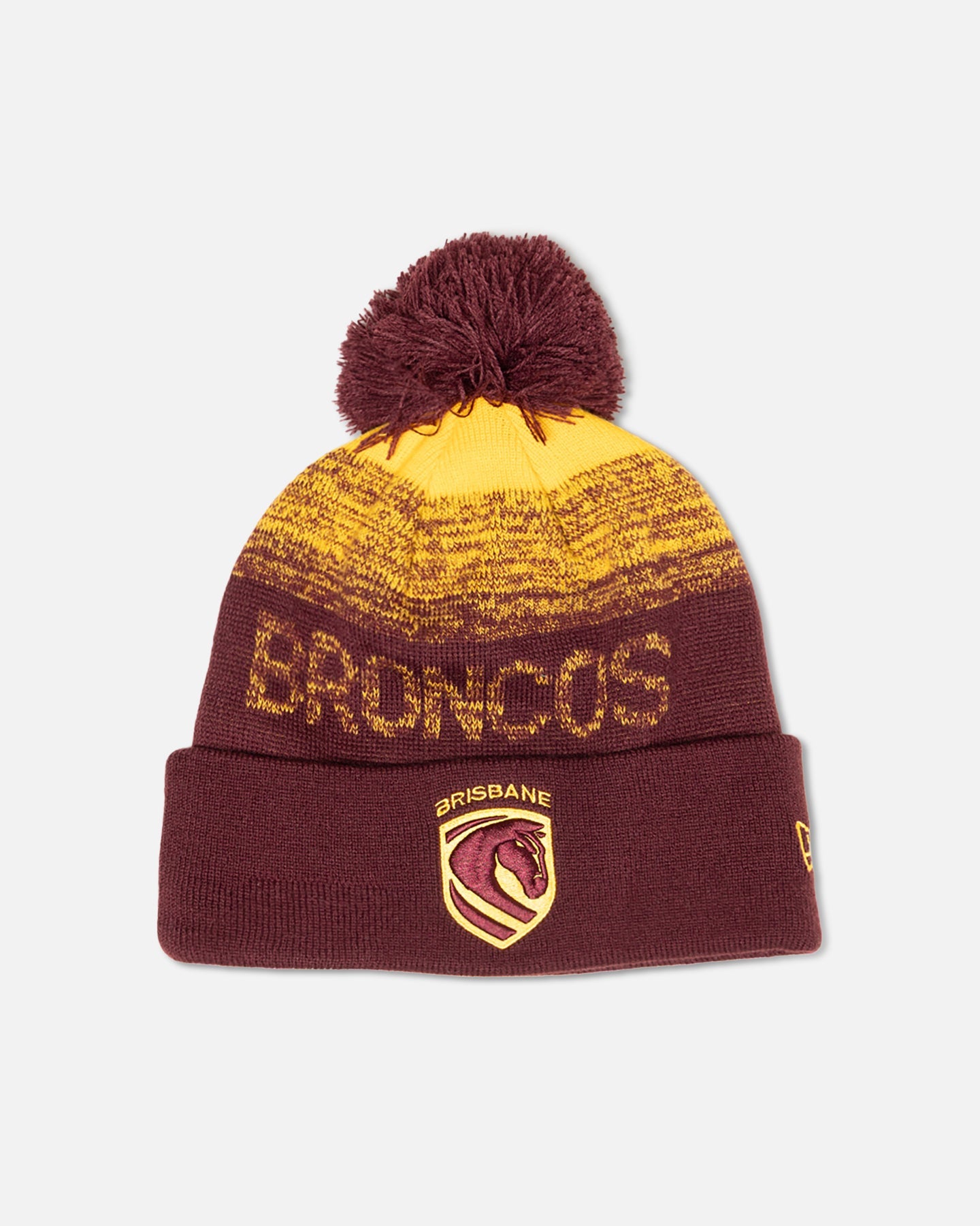 New Era Brisbane Broncos 'NRL Ombre Marle' Knitted Beanie Official Team Colour
