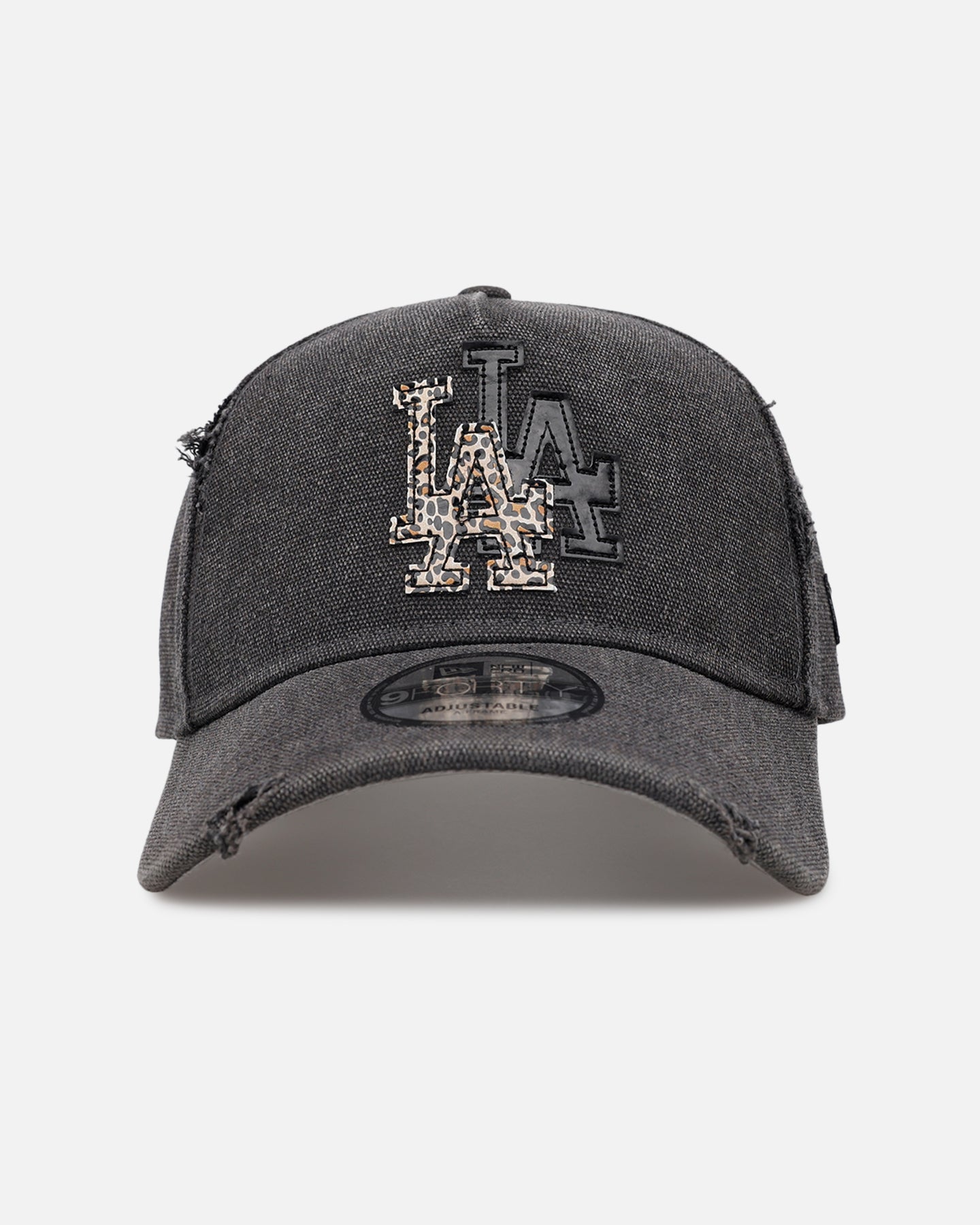 New Era Los Angeles Dodgers 'Patent Leather' 9FORTY A-Frame Strapback Washed Black
