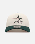 New Era Houston Astros 'Pink Satin Hearts Green' 9FORTY A-Frame Snapback Chrome/Dark Green