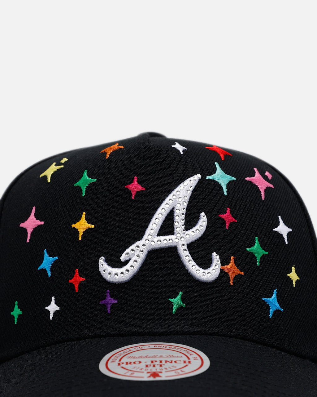 Mitchell & Ness Atlanta Braves 'Rhinestone Luxury' Pro Pinch Snapback Black