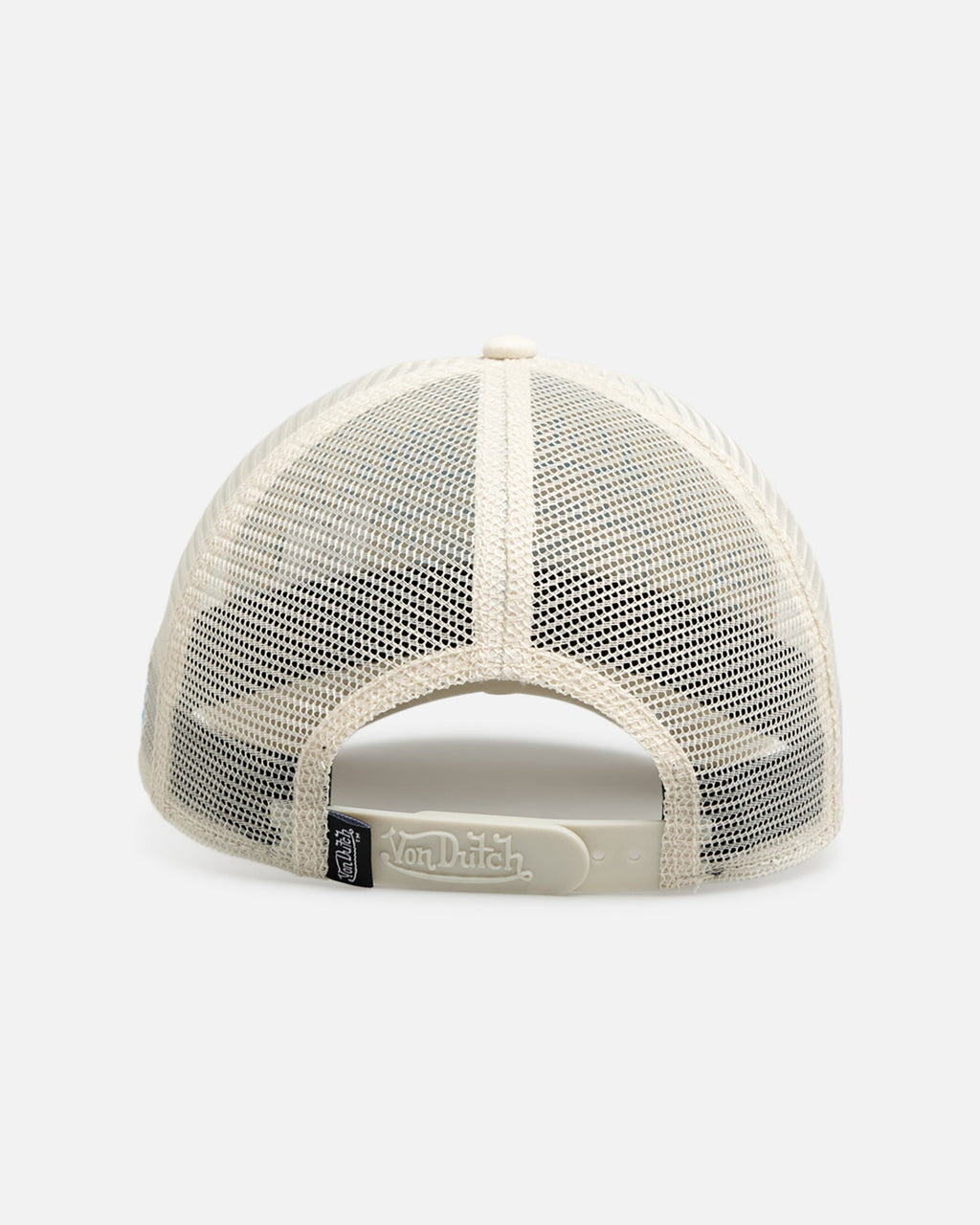 Von Dutch Distressed Trucker Snapback Ecru/Light Blue