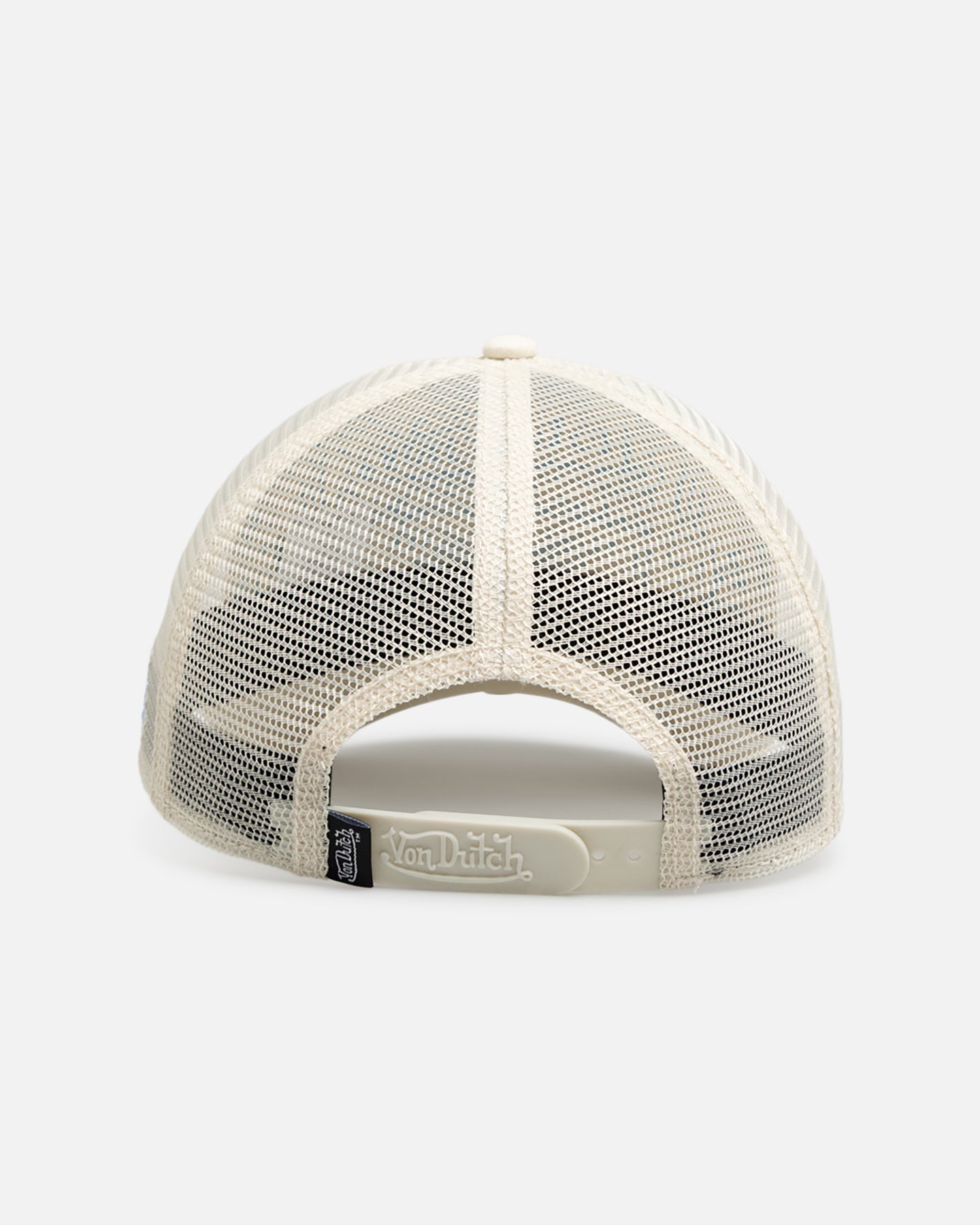 Von Dutch Distressed Trucker Snapback Ecru/Light Blue