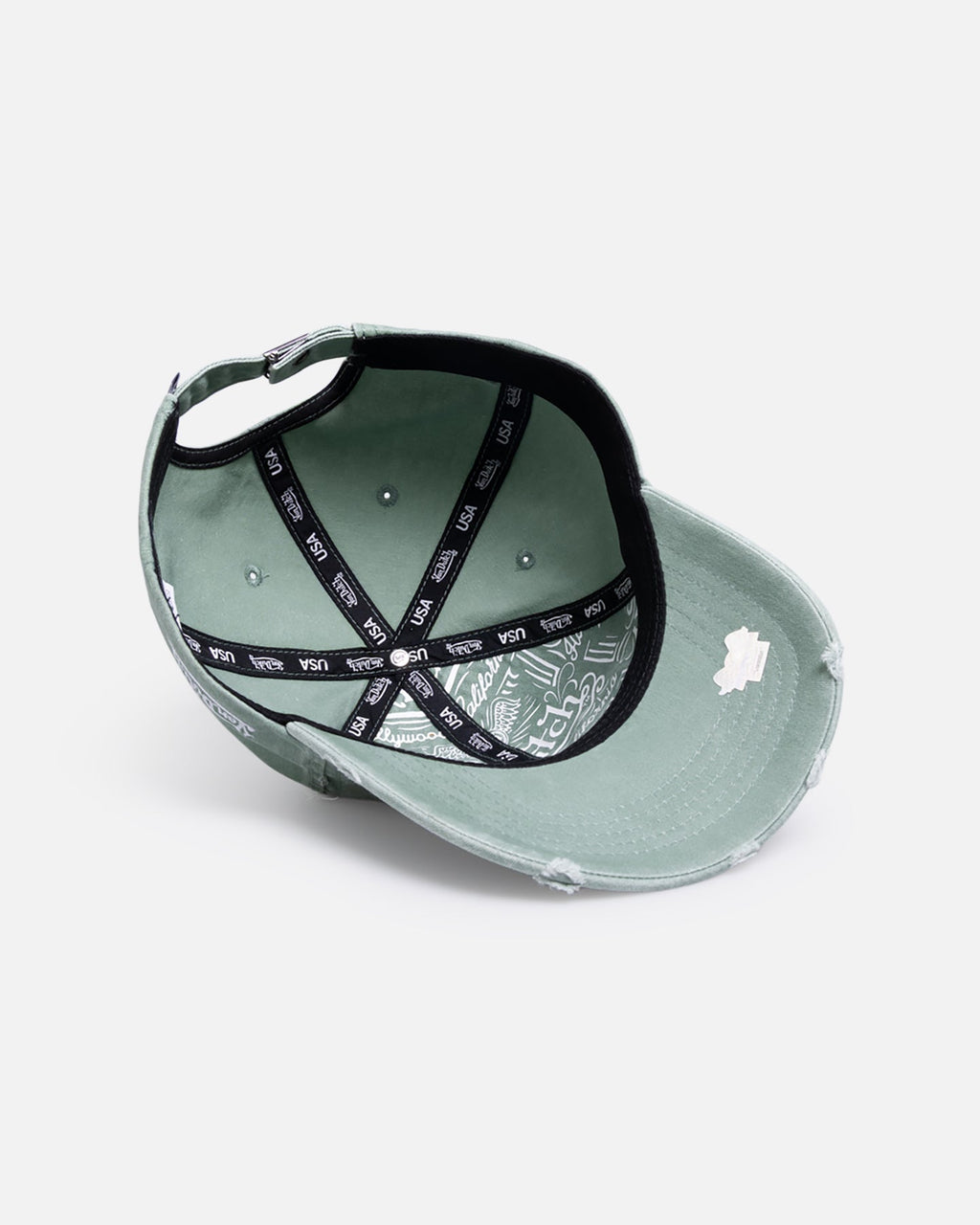 Von Dutch Distressed Zigzag Strapback Sage