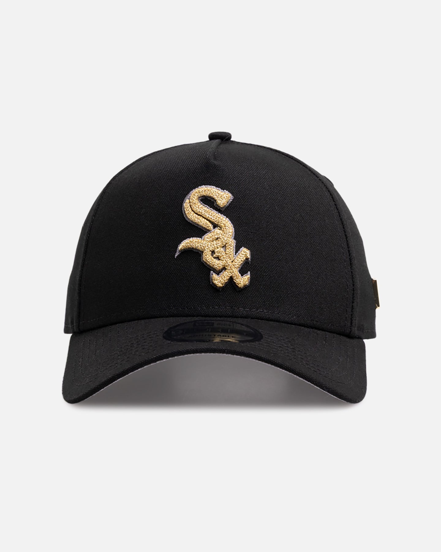New Era Chicago White Sox 'Canvas Chainstitch Project X' 9FORTY A-Frame Snapback Black/Gold