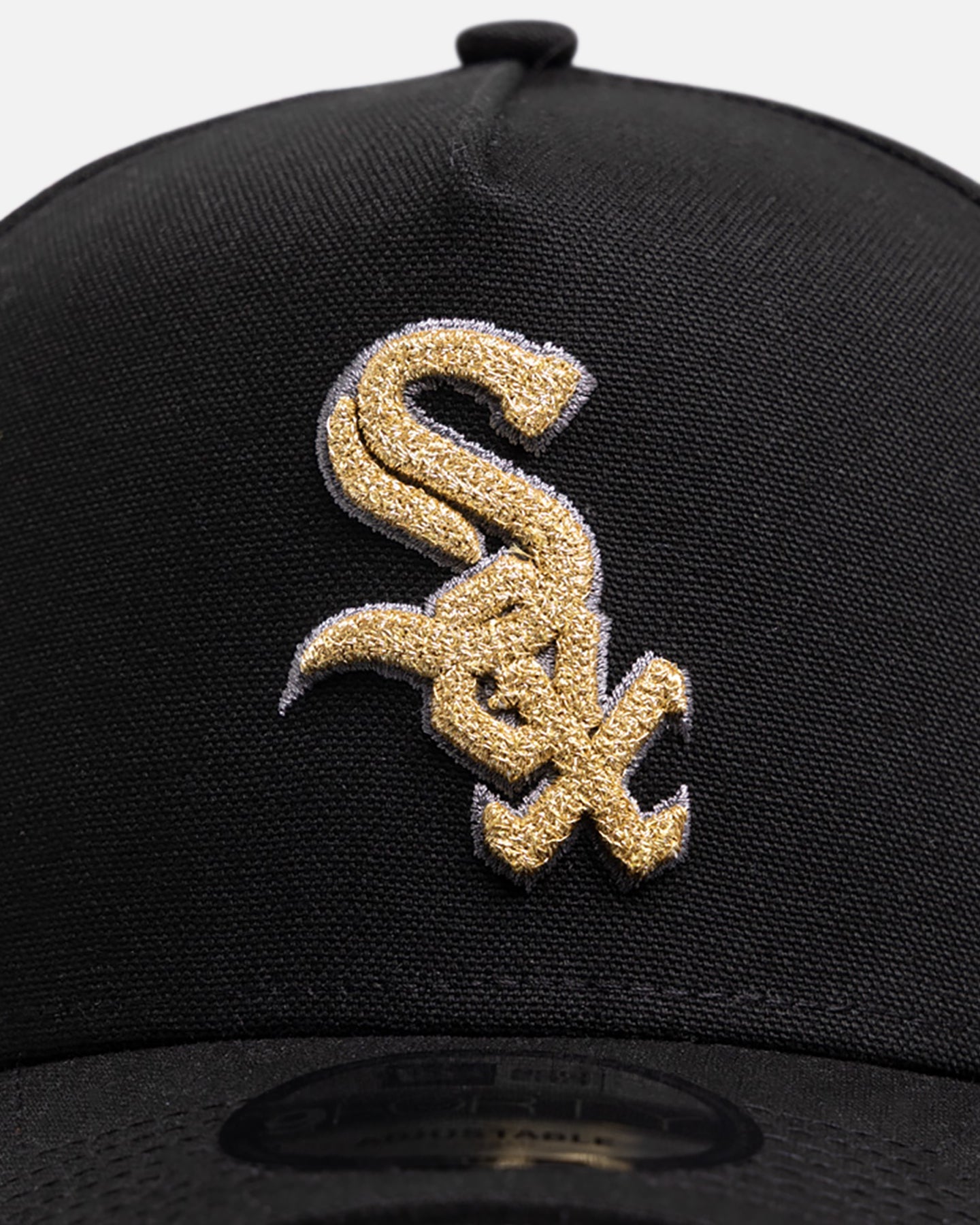 New Era Chicago White Sox 'Canvas Chainstitch Project X' 9FORTY A-Frame Snapback Black/Gold