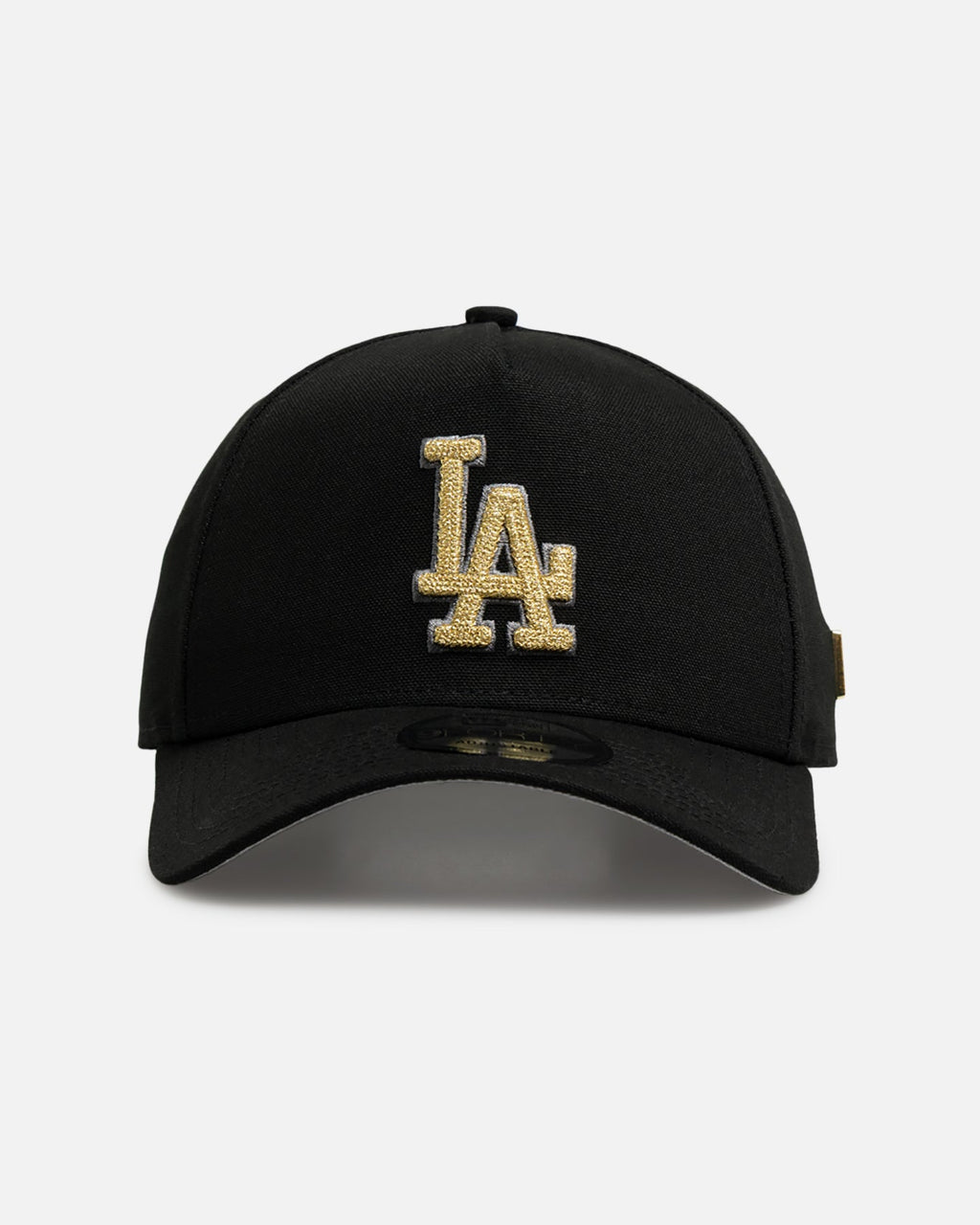New Era Los Angeles Dodgers 'Canvas Chainstitch Project X' 9FORTY A-Frame Snapback Black/Gold
