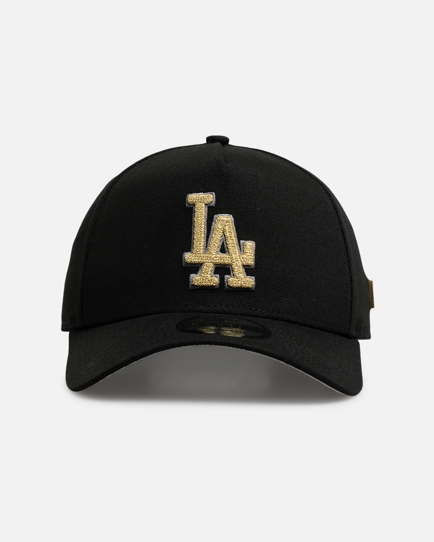 New Era Los Angeles Dodgers 'Canvas Chainstitch Project X' 9FORTY A-Frame Snapback Black/Gold
