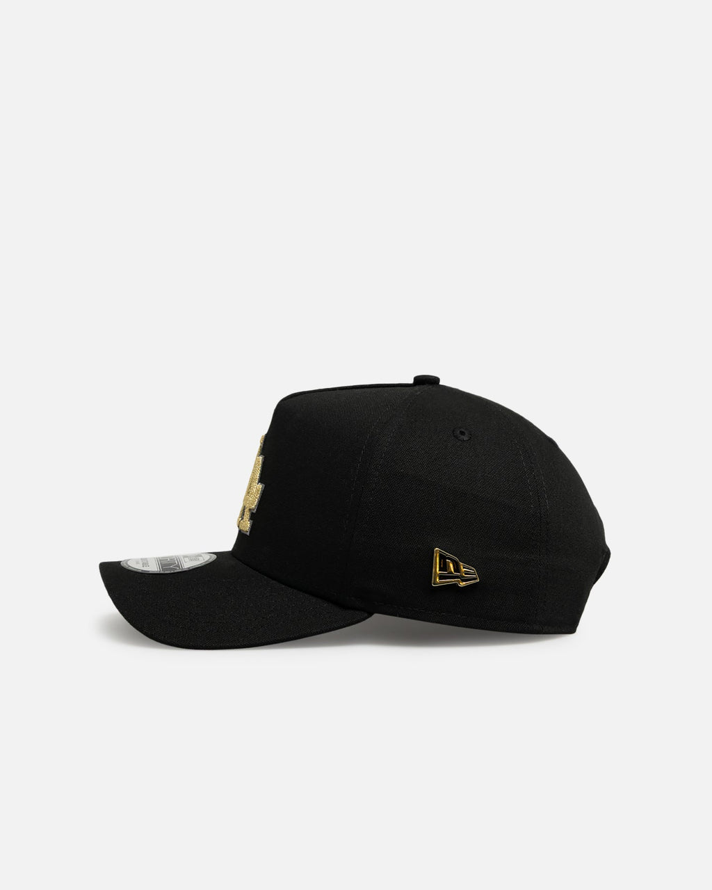 New Era Los Angeles Dodgers 'Canvas Chainstitch Project X' 9FORTY A-Frame Snapback Black/Gold