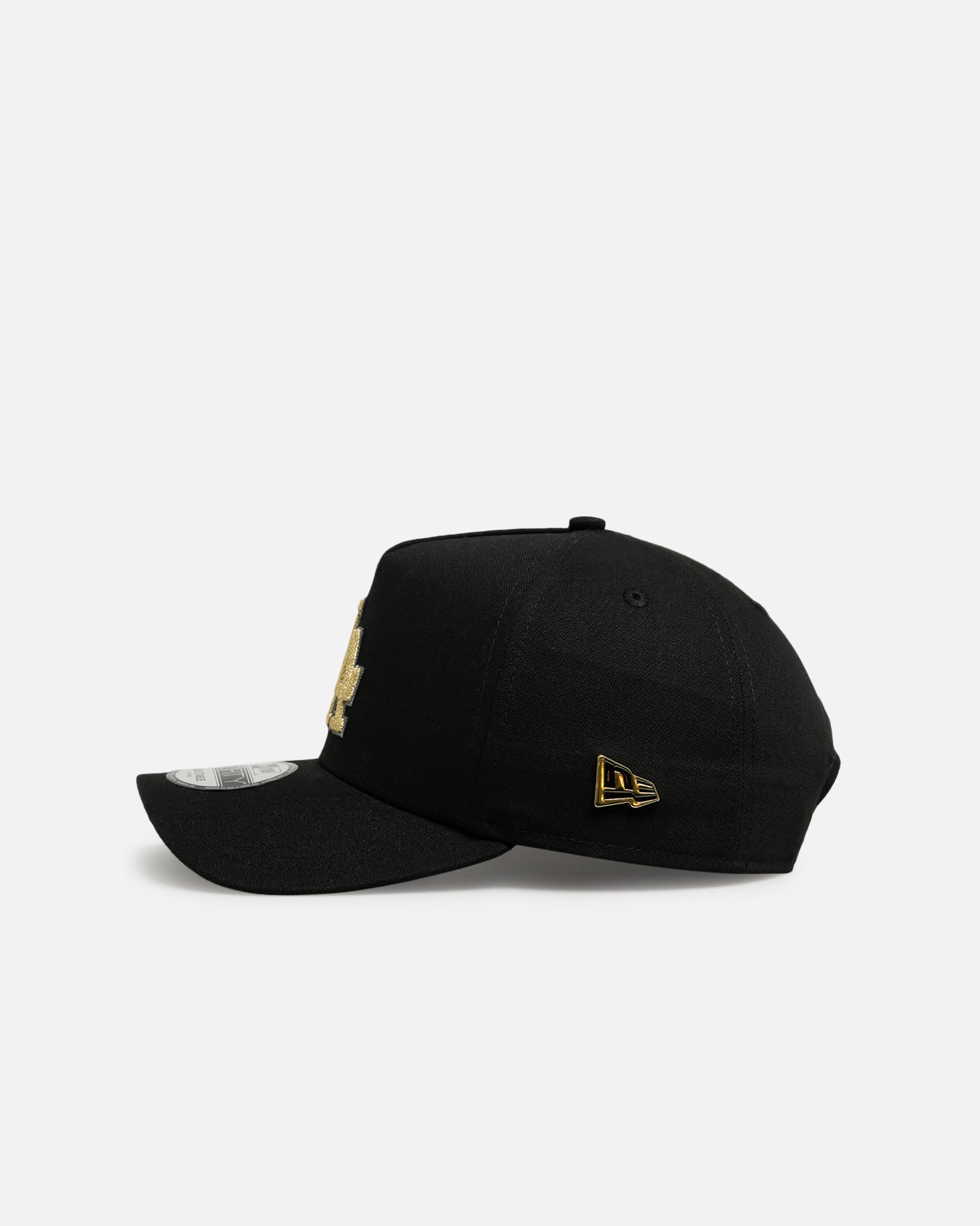 New Era Los Angeles Dodgers 'Canvas Chainstitch Project X' 9FORTY A-Frame Snapback Black/Gold