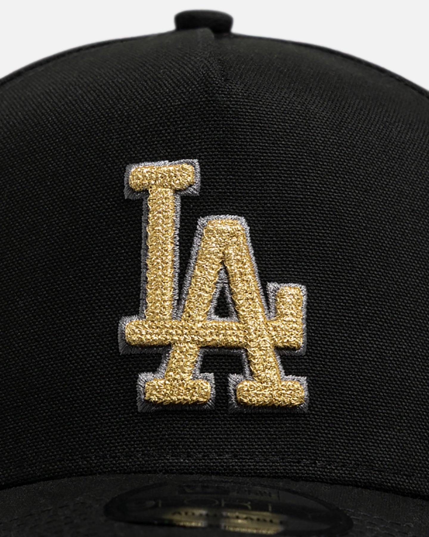 New Era Los Angeles Dodgers 'Canvas Chainstitch Project X' 9FORTY A-Frame Snapback Black/Gold