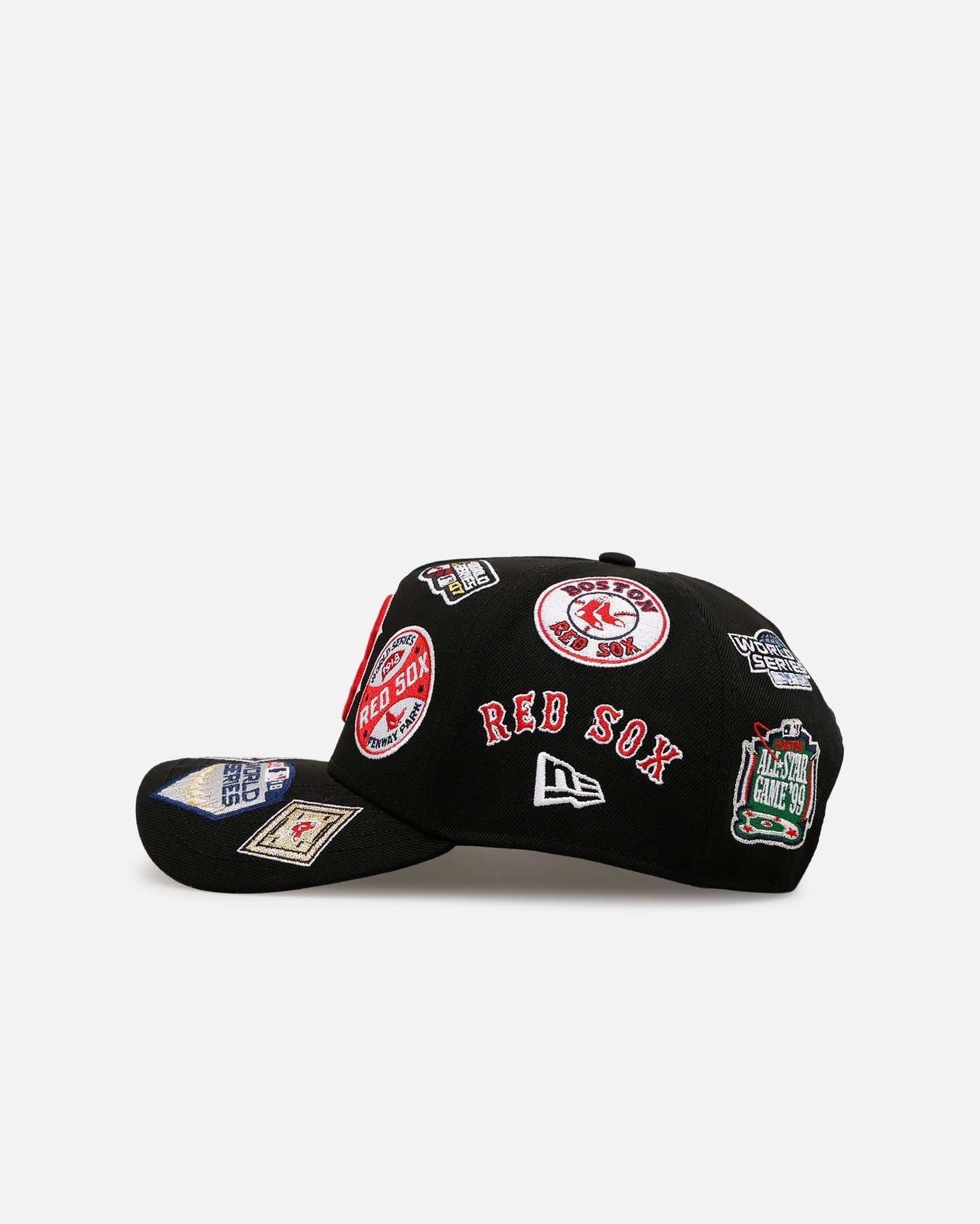 New Era Boston Red Sox 'All Over Embroidery' 9FORTY A-Frame Snapback Black
