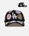 New Era Los Angeles Dodgers 'All Over Embroidery' 9FORTY A-Frame Snapback Black