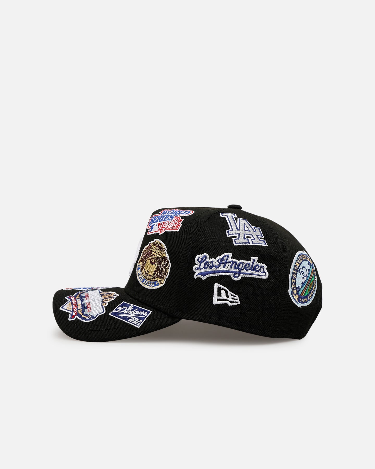 New Era Los Angeles Dodgers 'All Over Embroidery' 9FORTY A-Frame Snapback Black