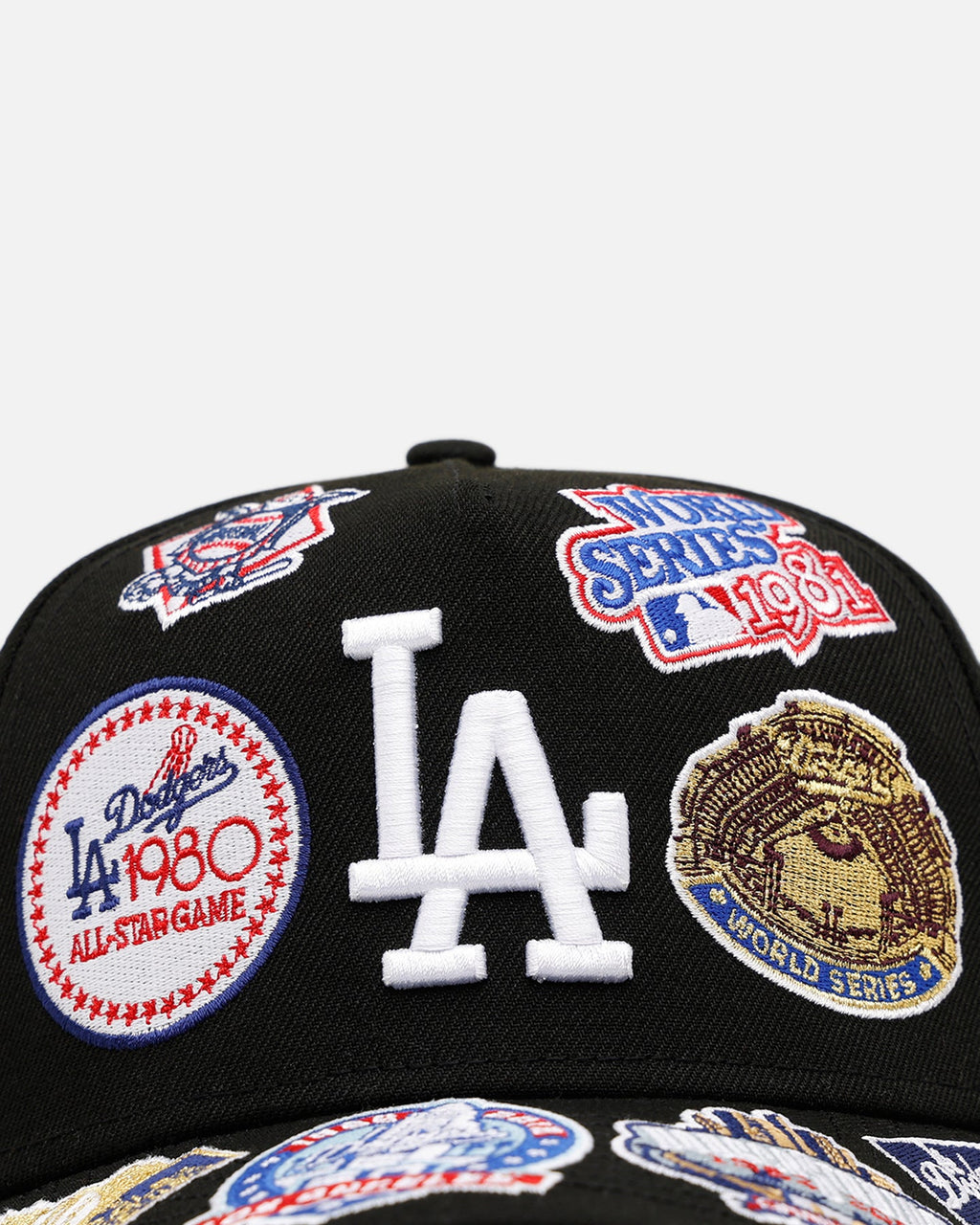 New Era Los Angeles Dodgers 'All Over Embroidery' 9FORTY A-Frame Snapback Black