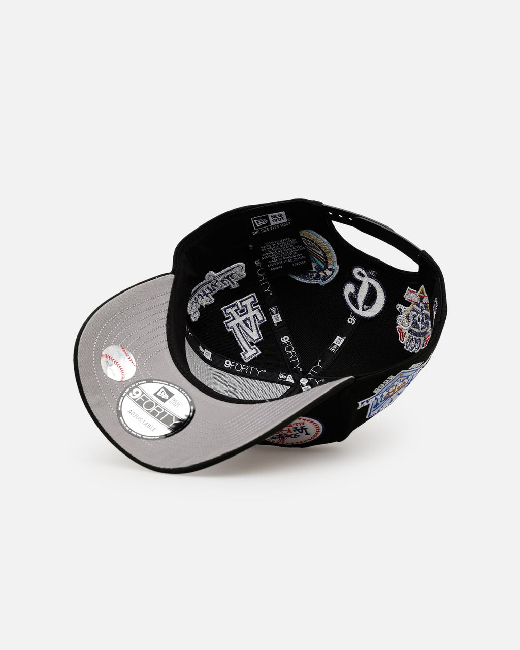 New Era Los Angeles Dodgers 'All Over Embroidery' 9FORTY A-Frame Snapback Black