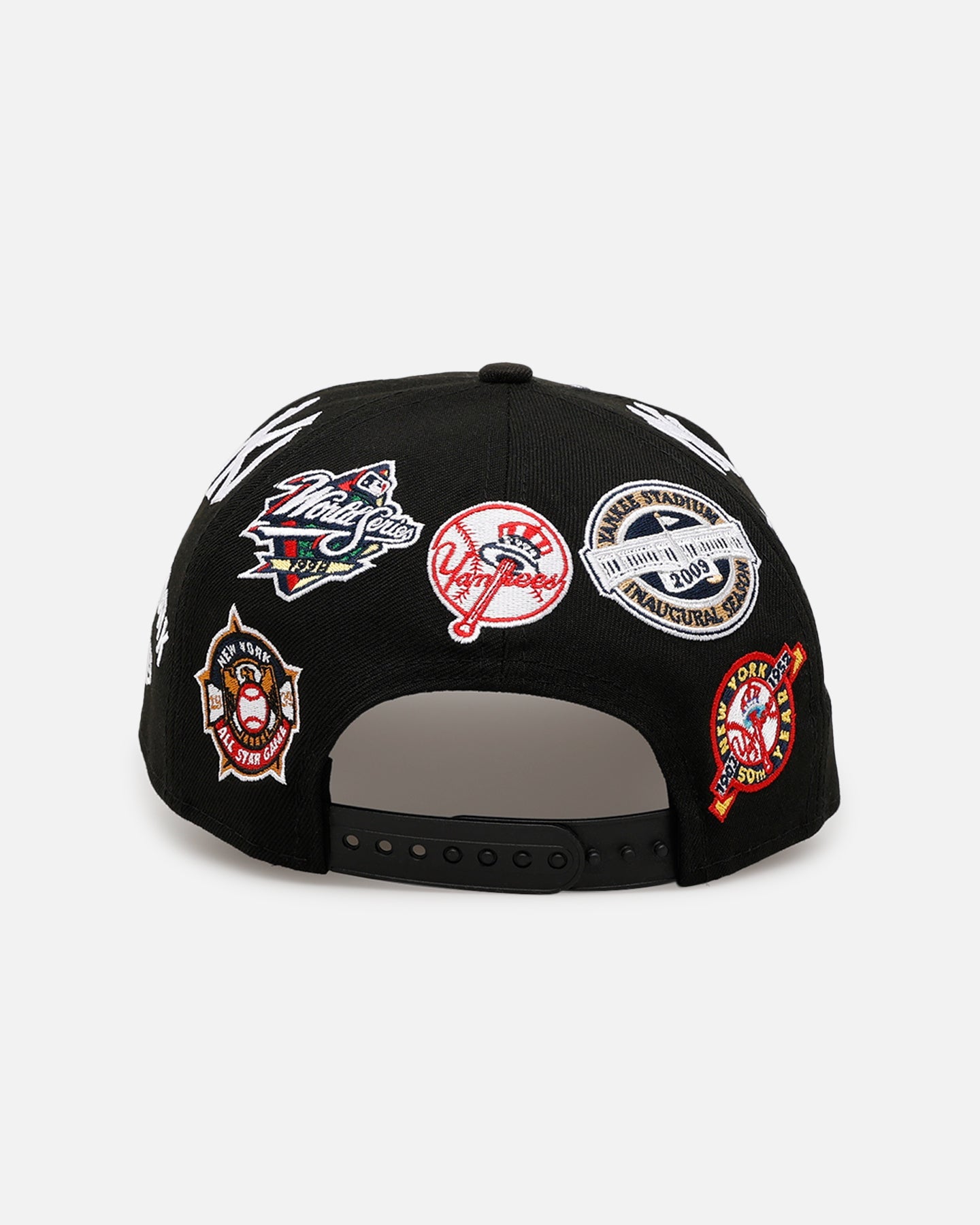 New Era New York Yankees 'All Over Embroidery' 9FORTY A-Frame Snapback Black