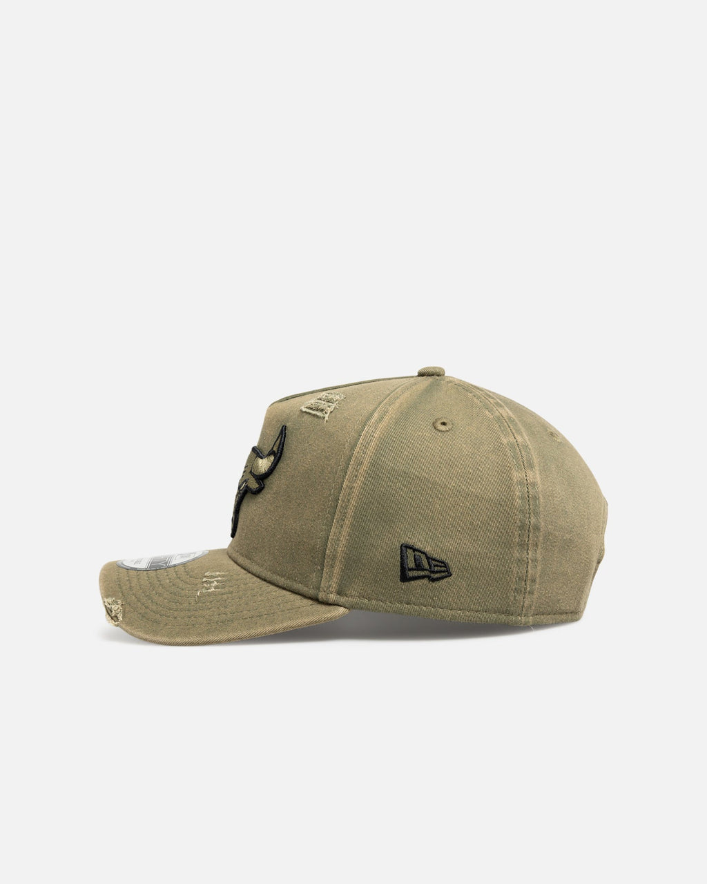 New Era Chicago Bulls 'Distressed Olive' 9FORTY A-Frame Snapback Olive