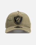 New Era Las Vegas Raiders 'Distressed Olive' 9FORTY A-Frame Snapback Olive