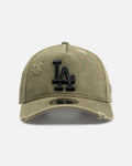 New Era Los Angeles Dodgers 'Distressed Olive' 9FORTY A-Frame Snapback Olive