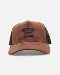 47 Brand Houston Astros 'Tonal Suede' '47 Offside Trucker Snapback Chocolate