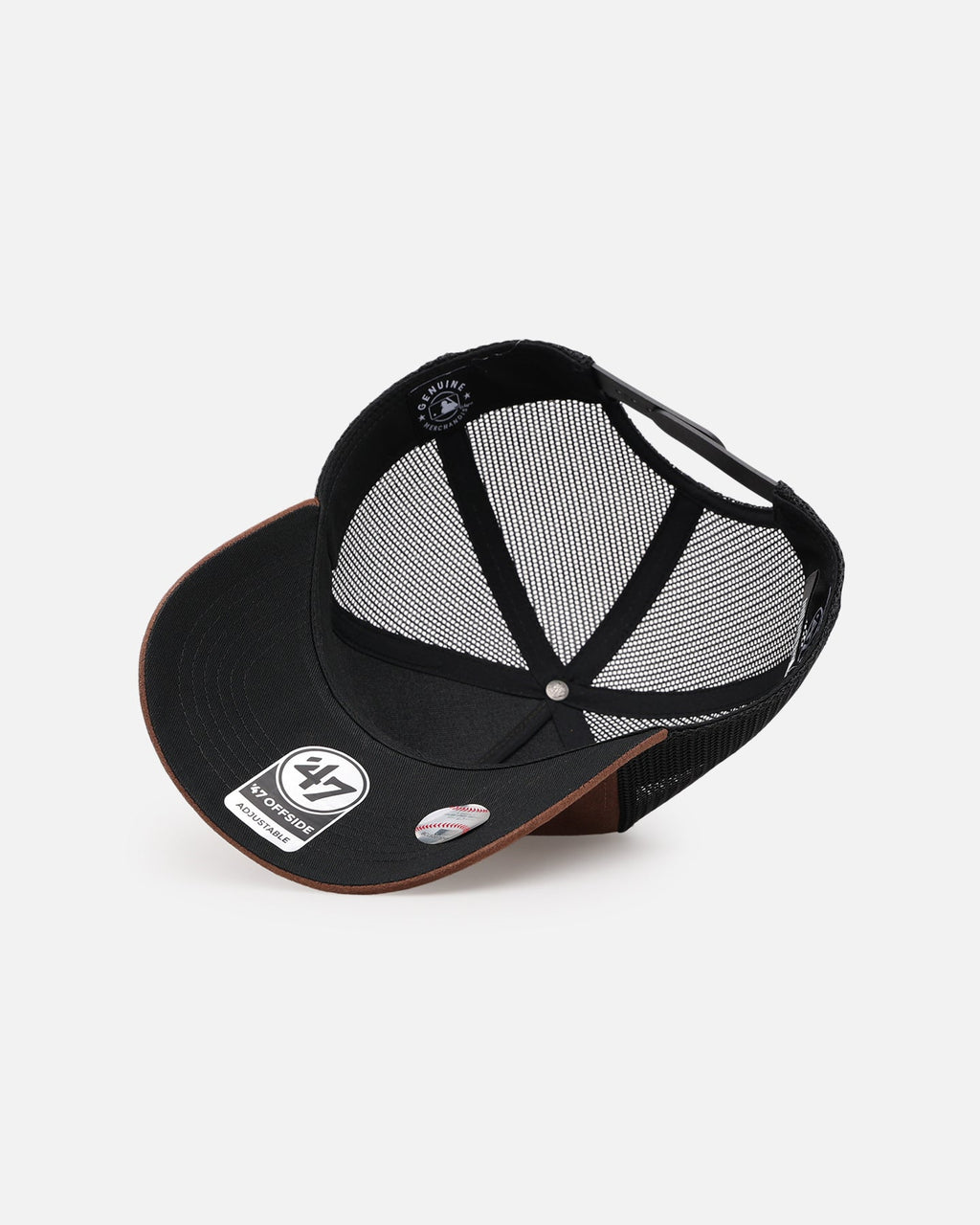 47 Brand Los Angeles Dodgers 'Tonal Suede' '47 Offside Trucker Snapback Chocolate