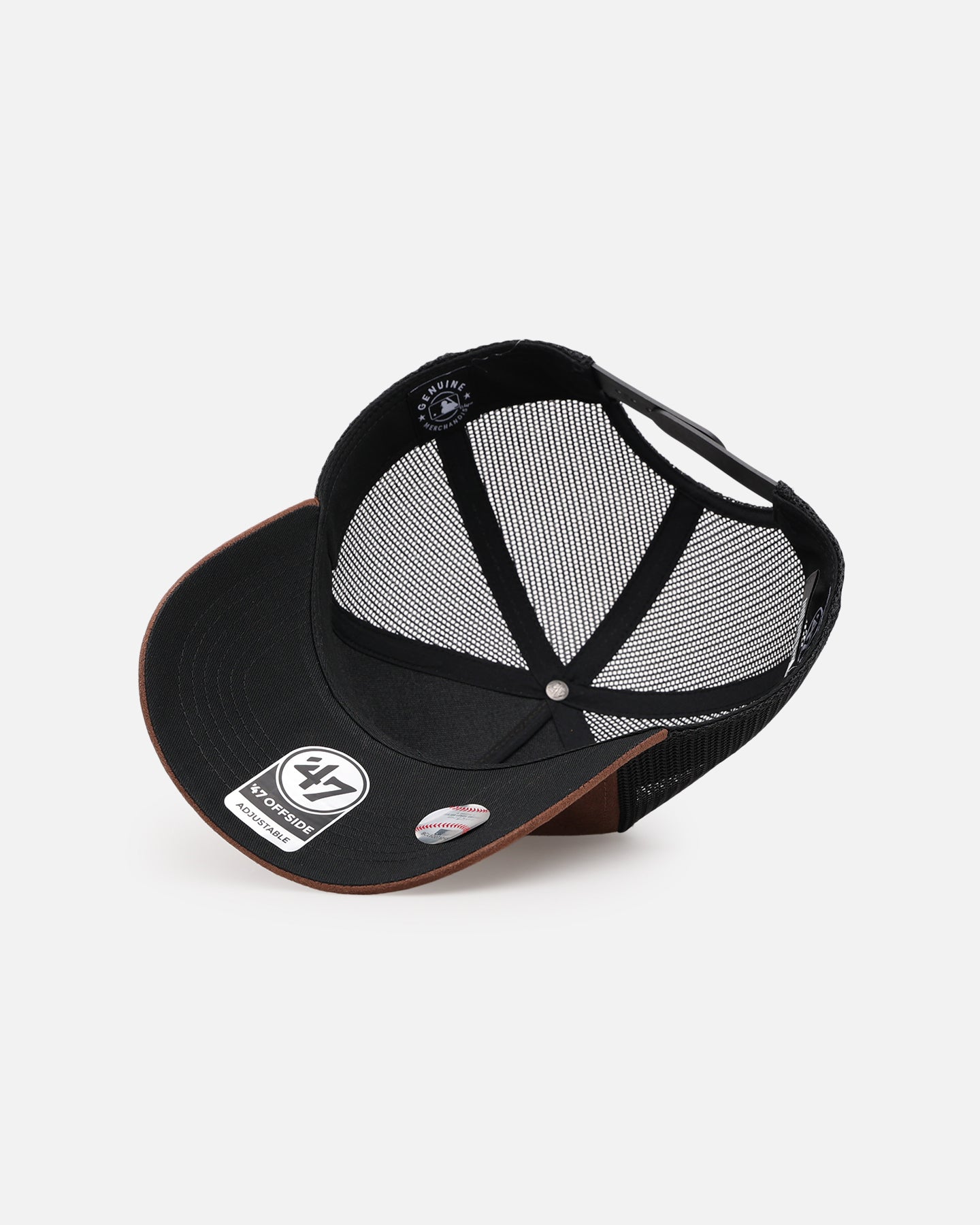 47 Brand Los Angeles Dodgers 'Tonal Suede' '47 Offside Trucker Snapback Chocolate