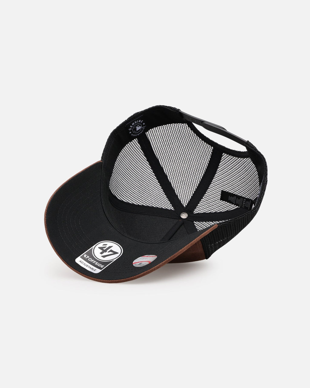 47 Brand New York Yankees 'Tonal Suede' '47 Offside Trucker Snapback Chocolate