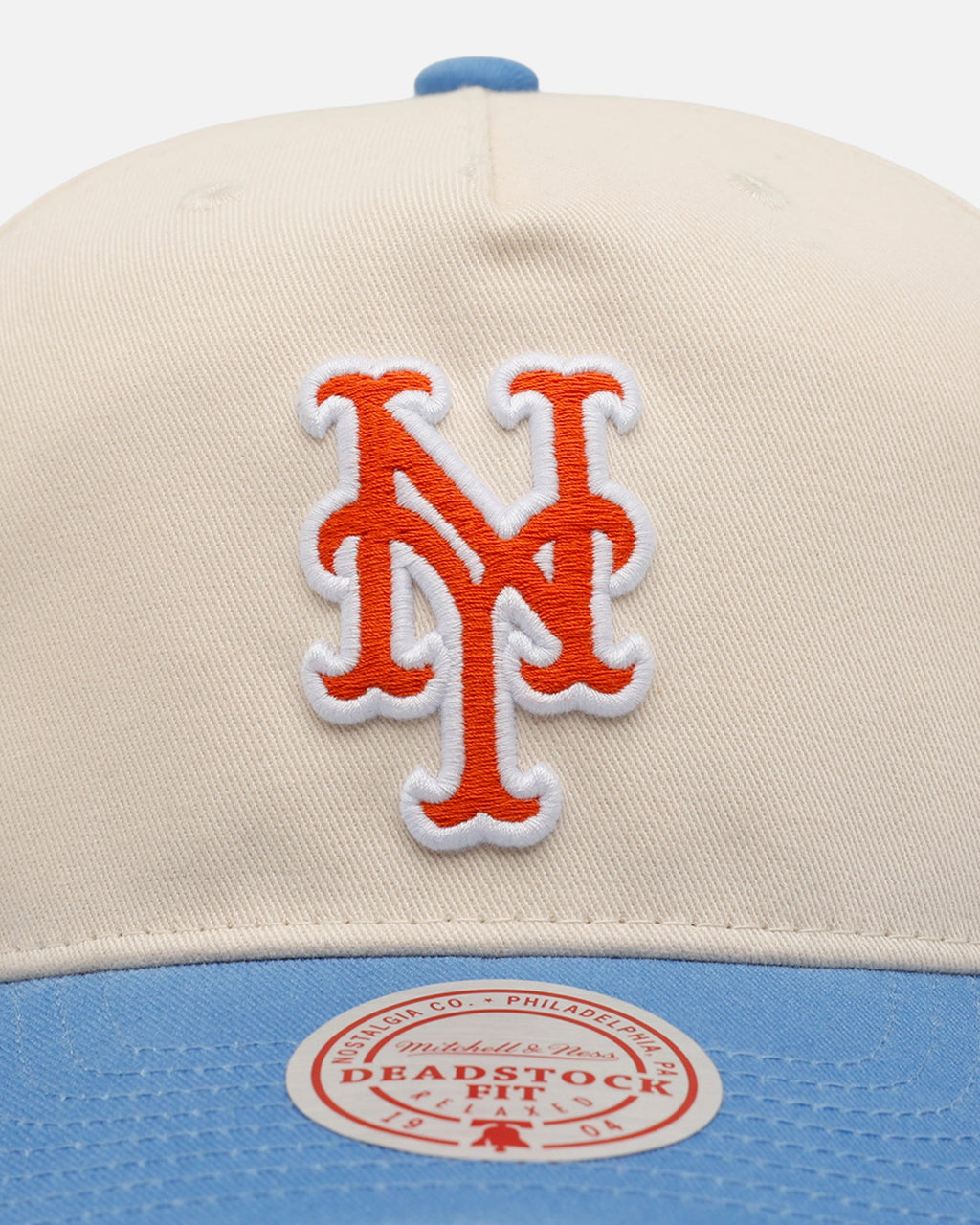 Mitchell & Ness New York Mets 'Washed Cotton' Deadstock Snapback Off White