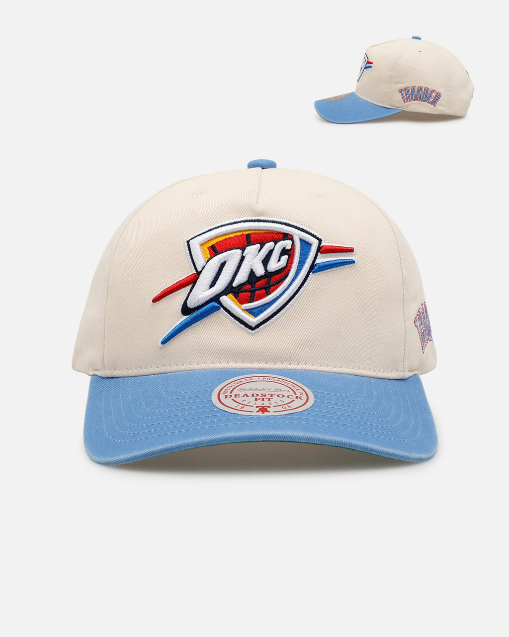 Mitchell & Ness Oklahoma City Thunder 'Washed Cotton' Deadstock Snapback Off White