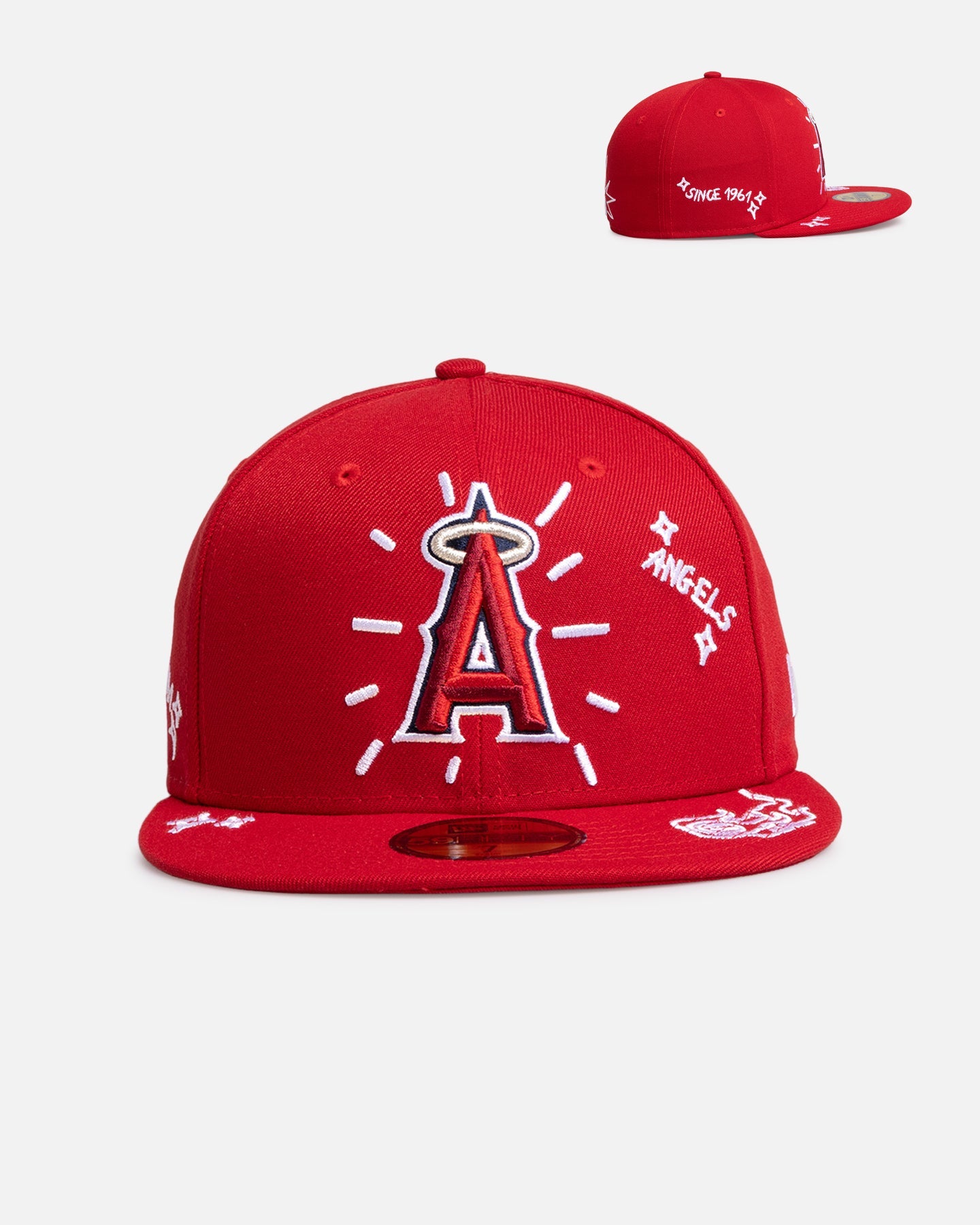 New Era Los Angeles Angels 'MLB Scribble' 59FIFTY Fitted Red