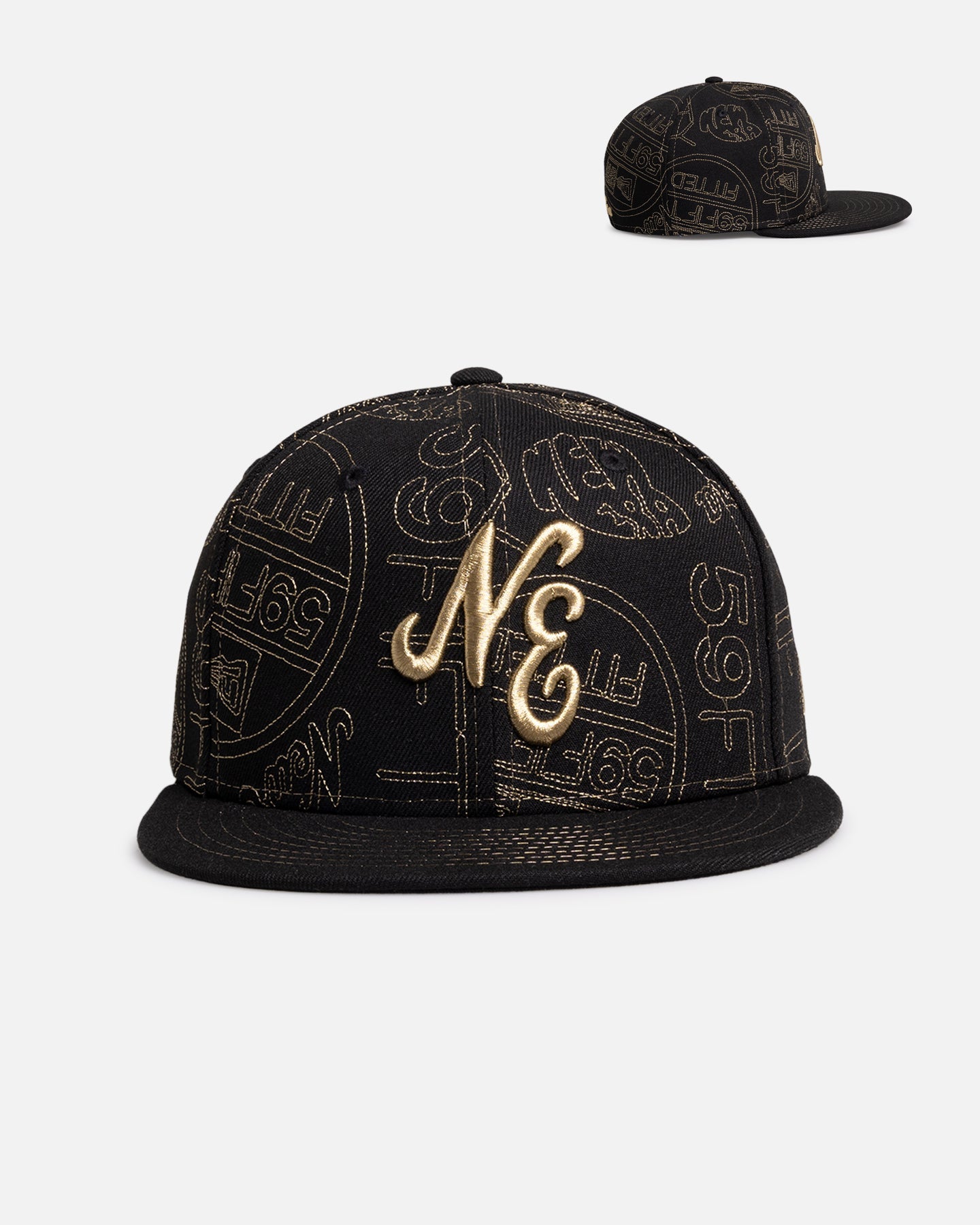 New Era New Era 'Sticker AOP' 59FIFTY Fitted Black