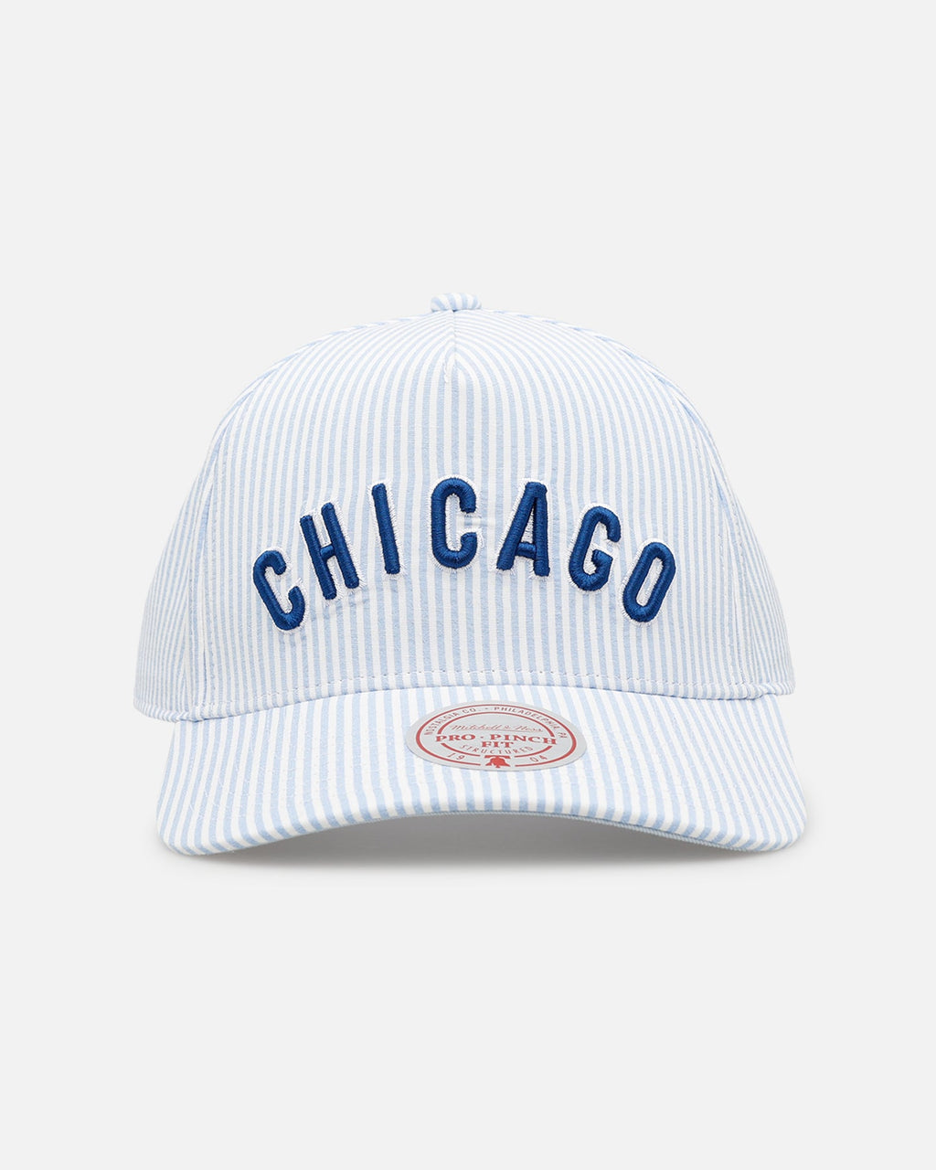 Mitchell & Ness Chicago Cubs 'Seersucker' Pro Pinch Snapback Blue/White