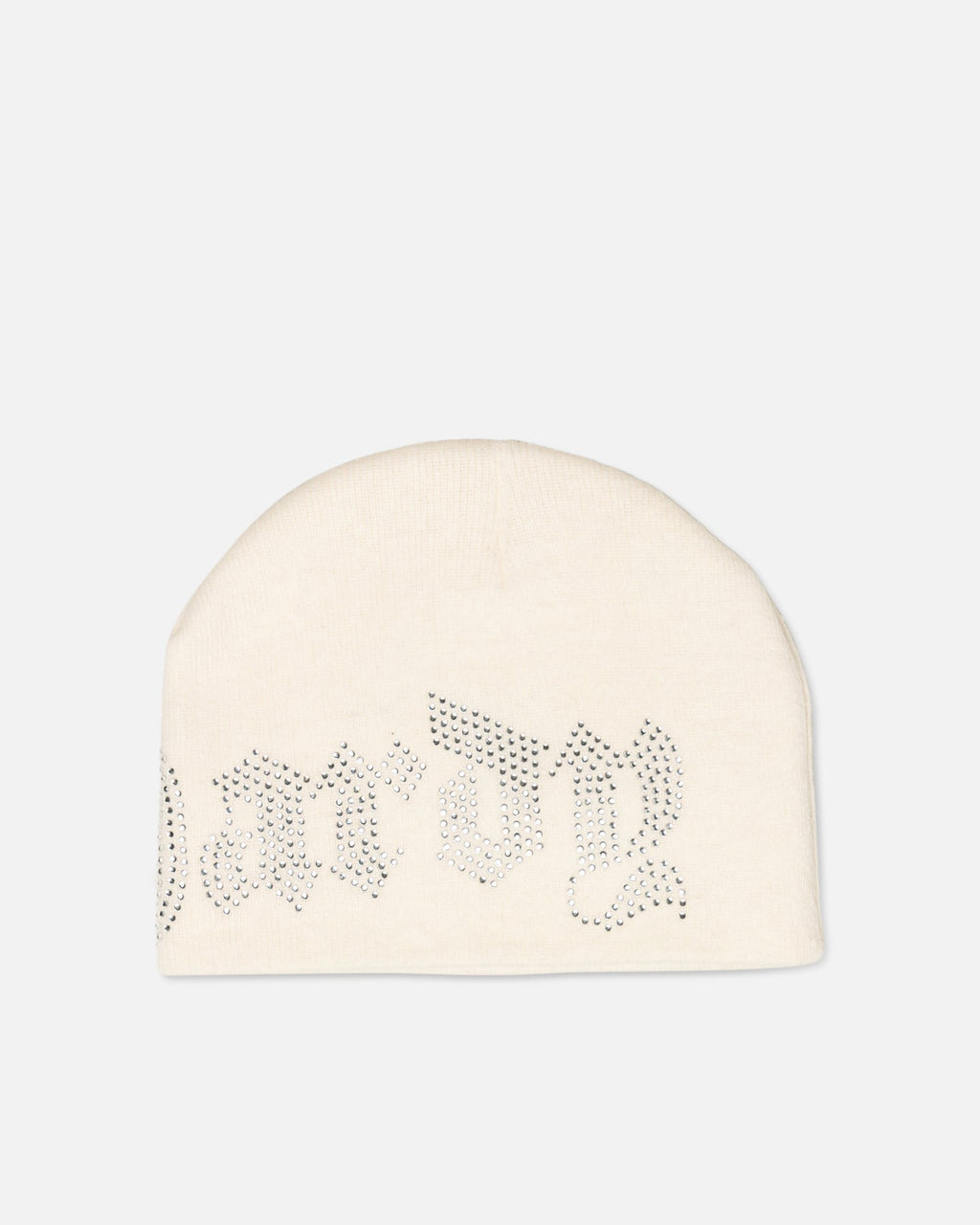 Ed Hardy Rhinestone Beanie Off White