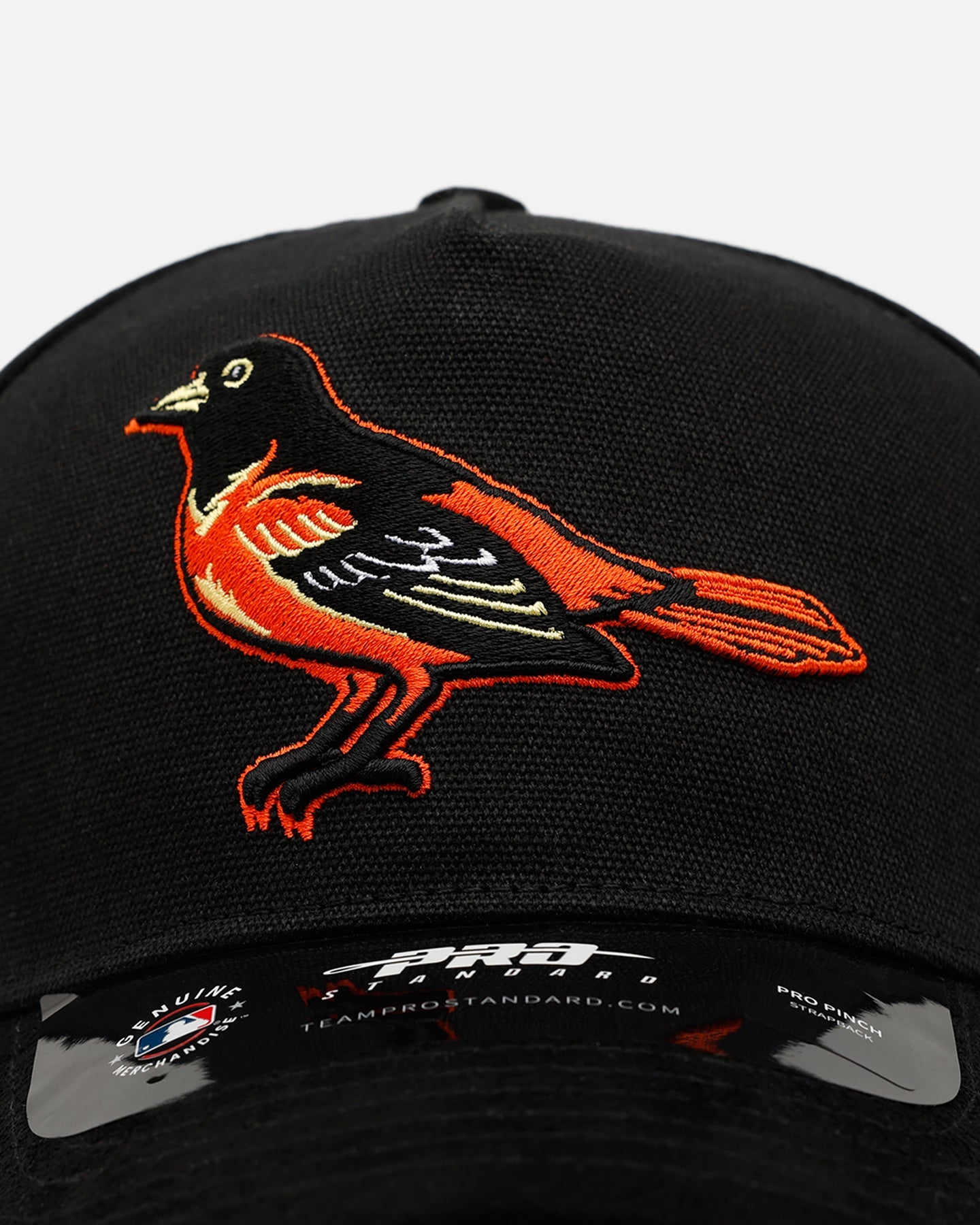 Pro Standard Baltimore Orioles 'Team Color Suede' Pro Pinch Strapback Official Team Color