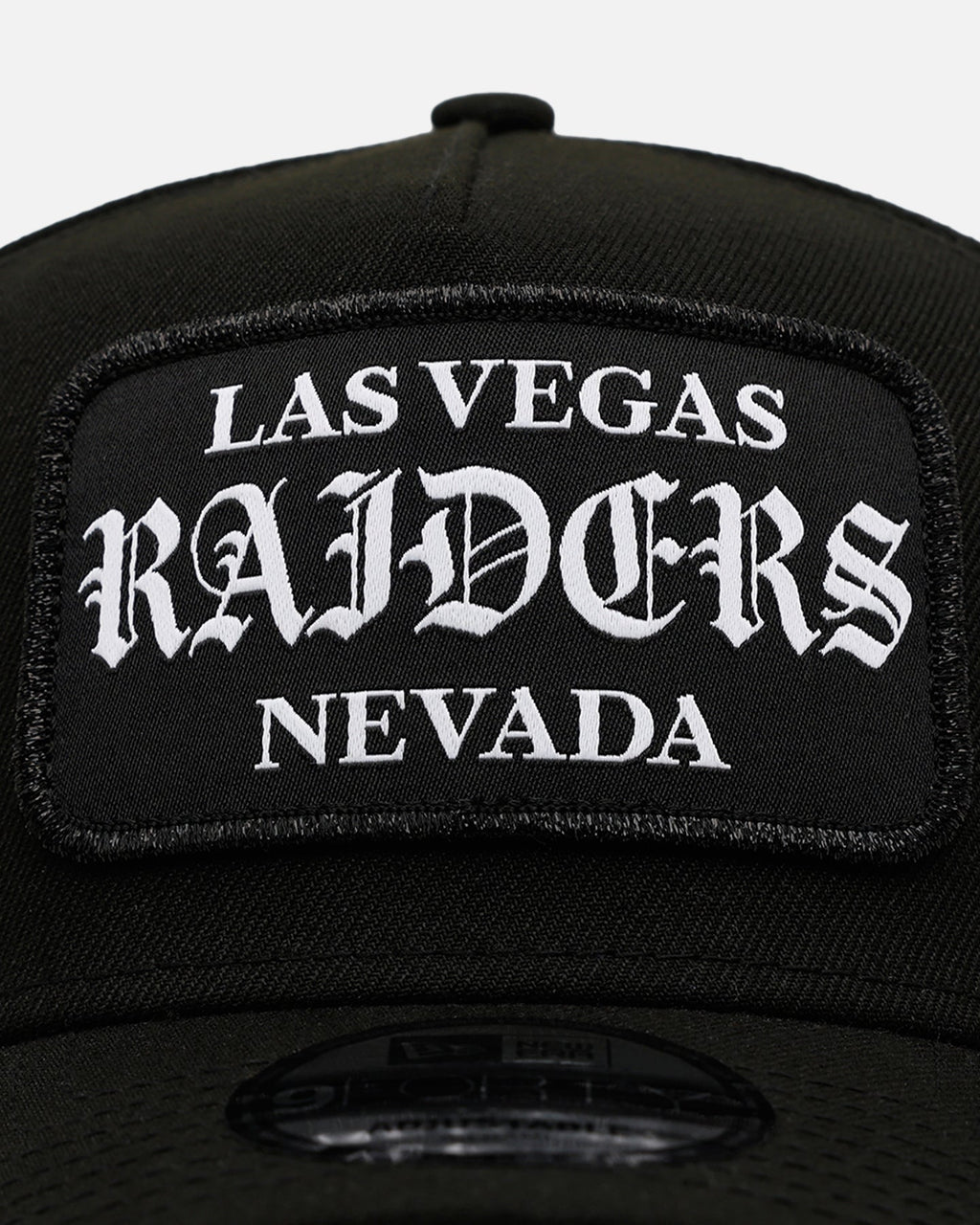 New Era Las Vegas Raiders 'Gothic Patch' 9FORTY A-Frame Snapback Black