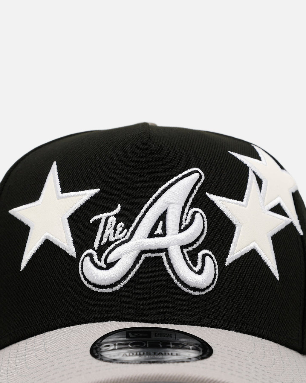 New Era Atlanta Braves 'Stars' 9FORTY A-Frame Snapback Black/Grey