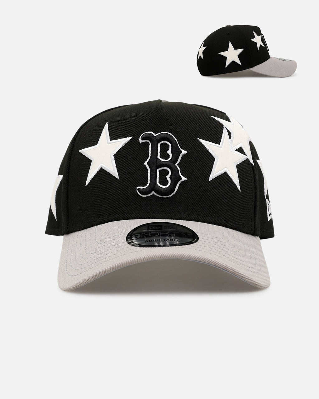 New Era Boston Red Sox 'Stars' 9FORTY A-Frame Snapback Black/Grey