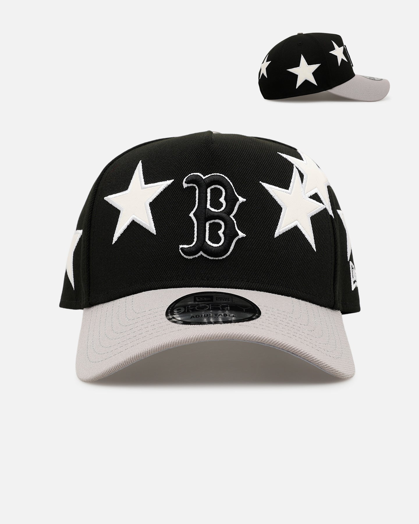 New Era Boston Red Sox 'Stars' 9FORTY A-Frame Snapback Black/Grey