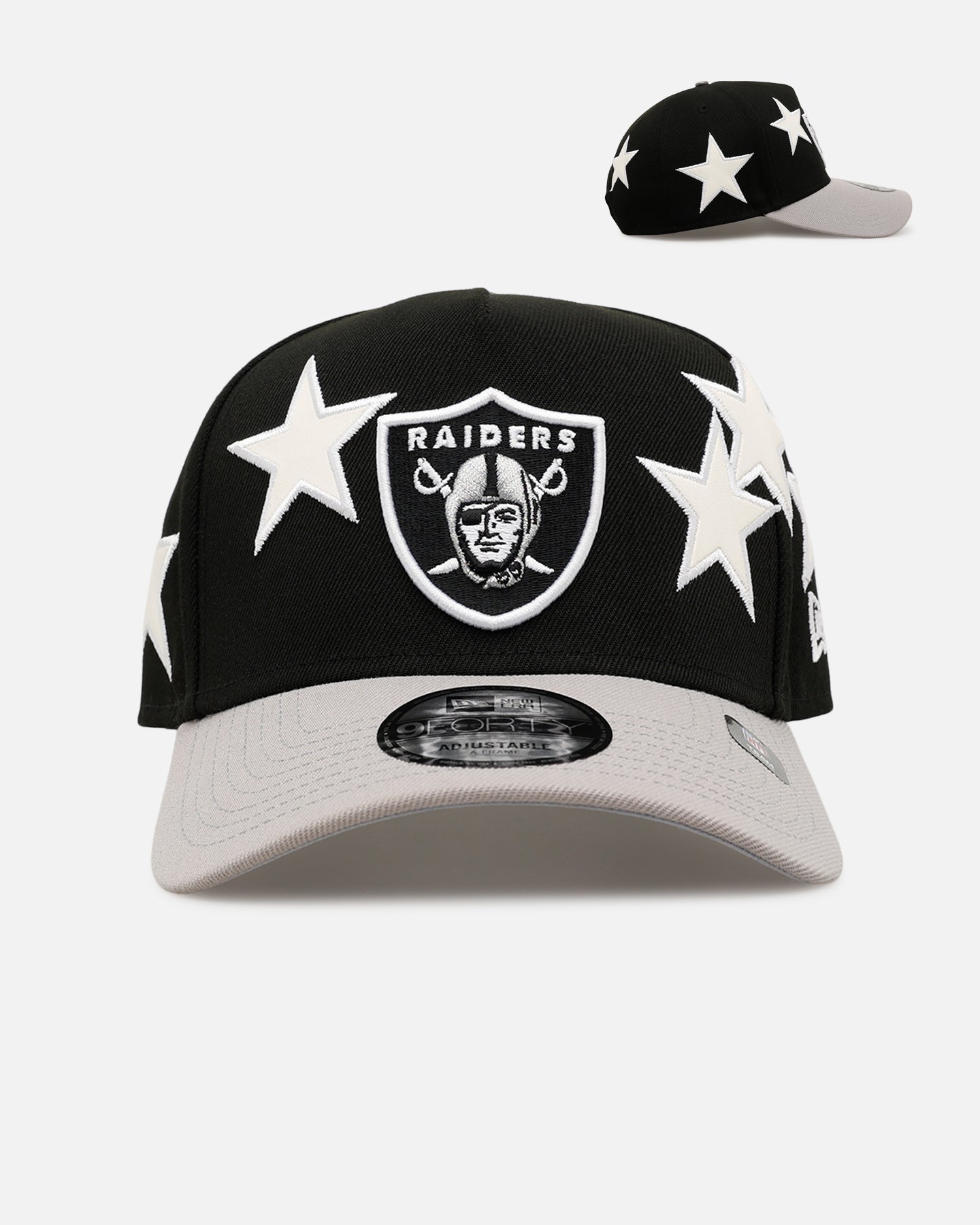 New Era Las Vegas Raiders 'Stars' 9FORTY A-Frame Snapback Black/Grey