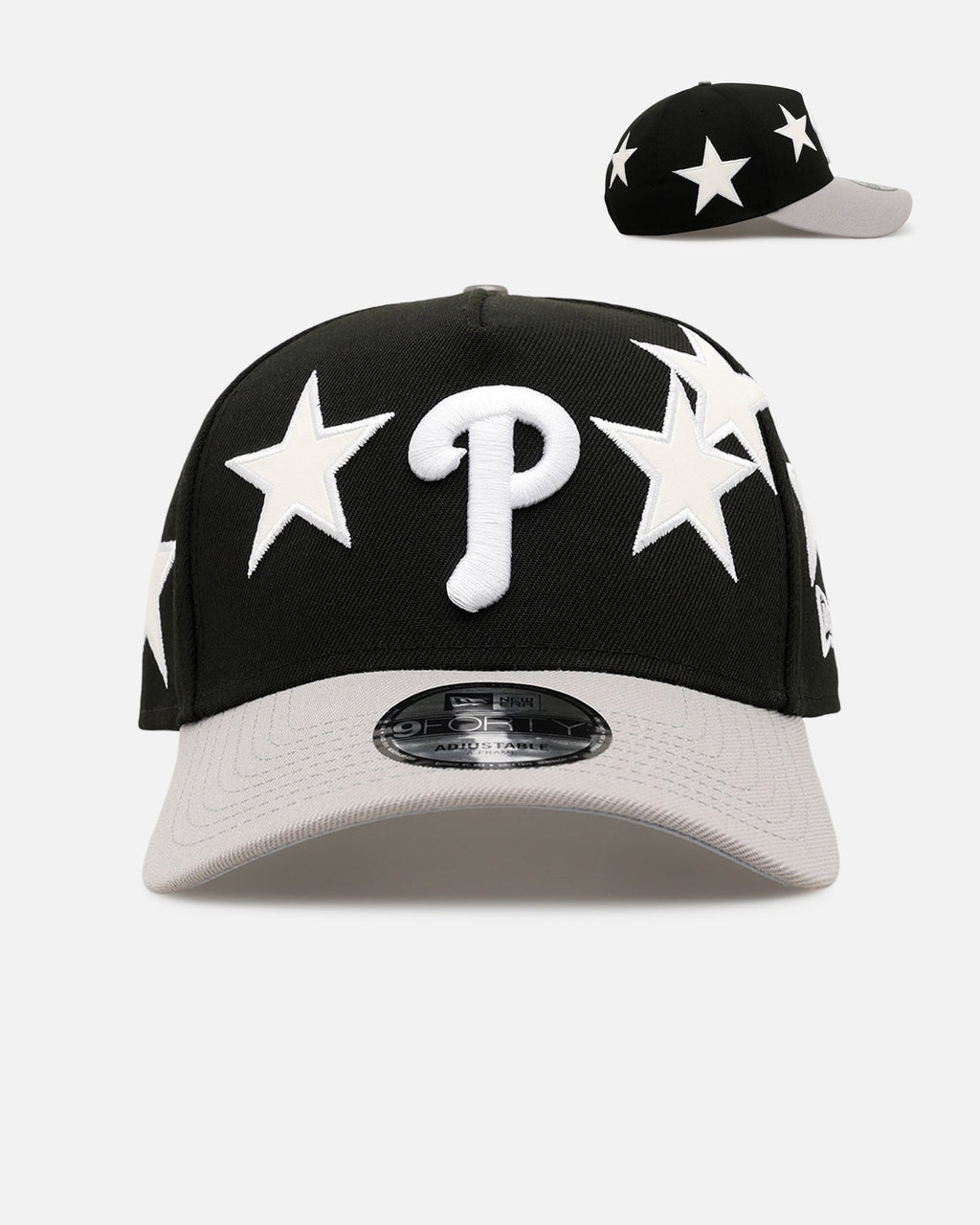 New Era Philadelphia Phillies 'Stars' 9FORTY A-Frame Snapback Black/Grey
