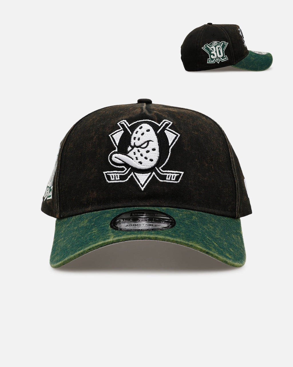 New Era Anaheim Ducks 'Washed Green 2.0' 9FORTY A-Frame Snapback Black/Green